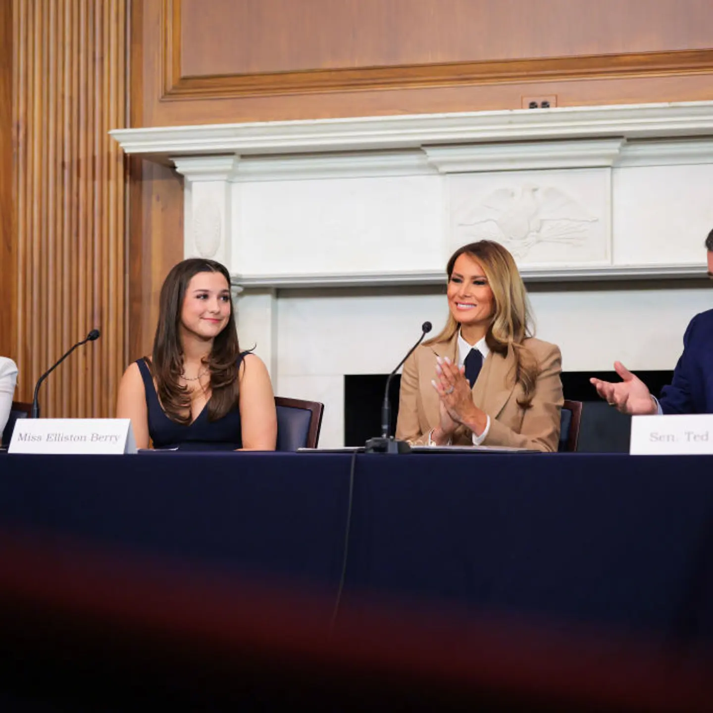 First Lady Melania Trump Joins Roundtable Discussion On "Take It Down Act"
