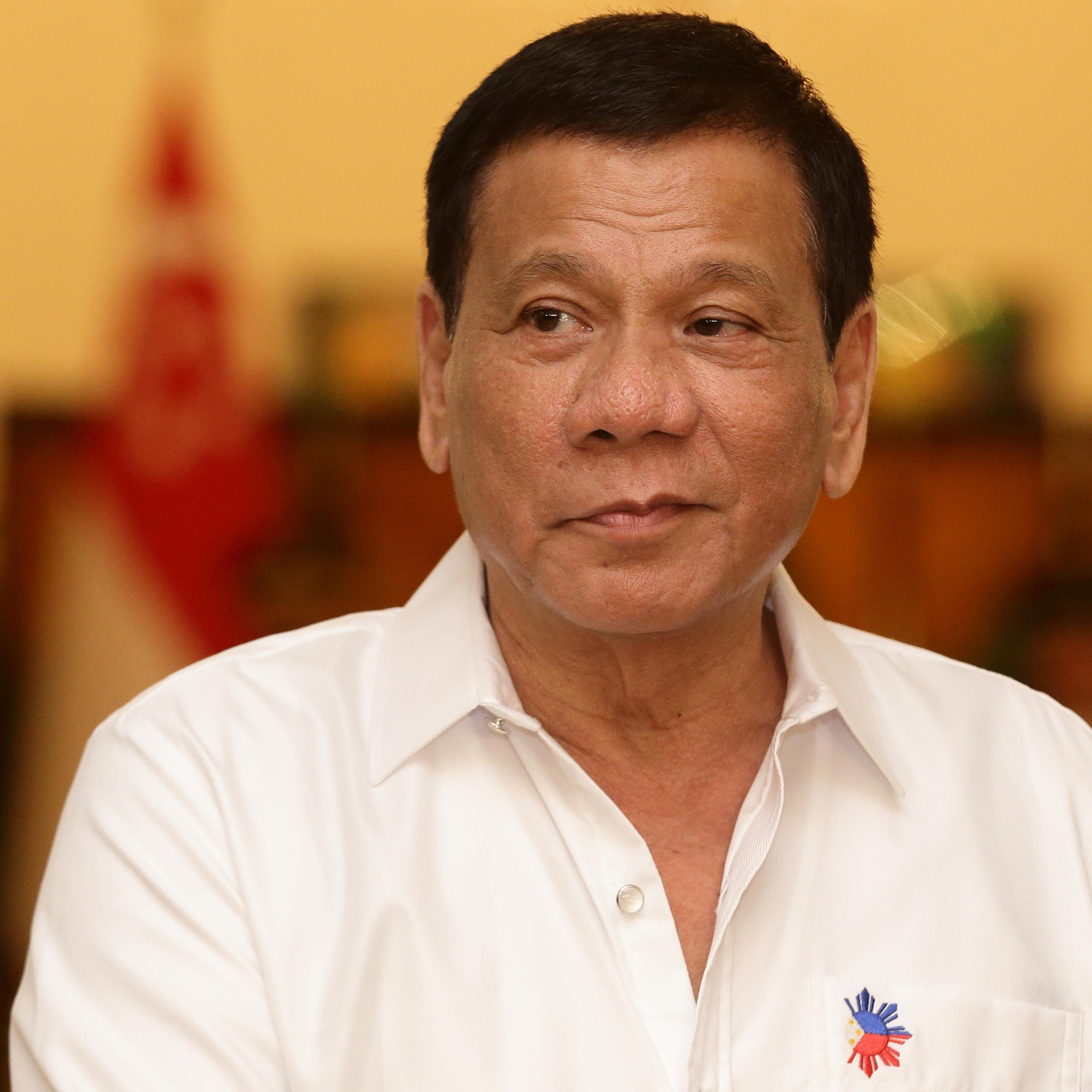 Philippine President Rodrigo Duterte is seen at the Istana on December 15, 2016 in Singapore. Duterte is on a two-day visit to Singapore.