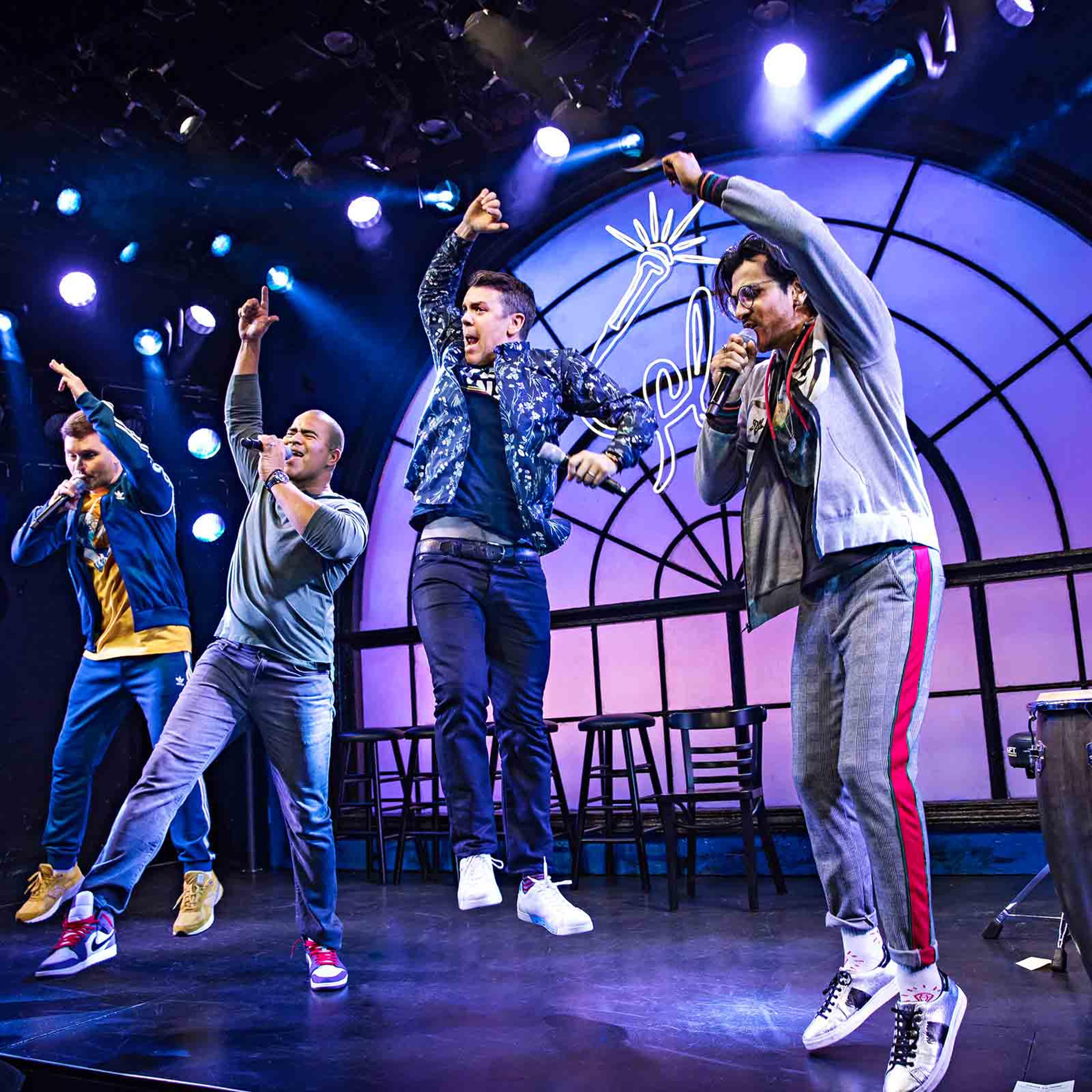 The cast of Freestyle Love Supreme takes the stage without a script