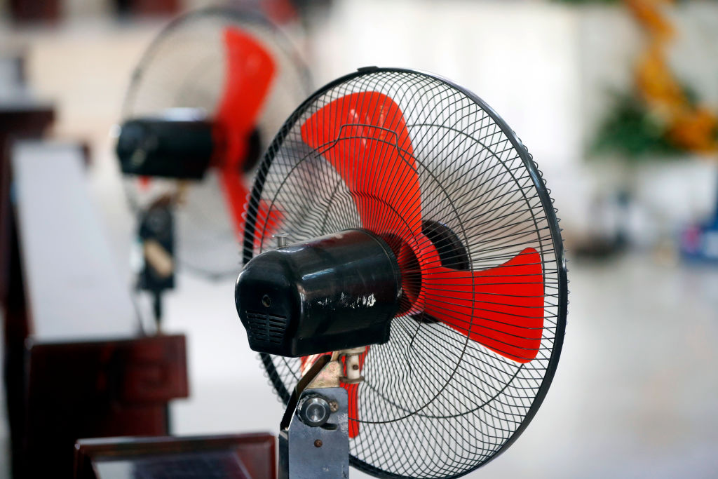 Two portable fans.  Ho Chi Minh City. Vietnam.