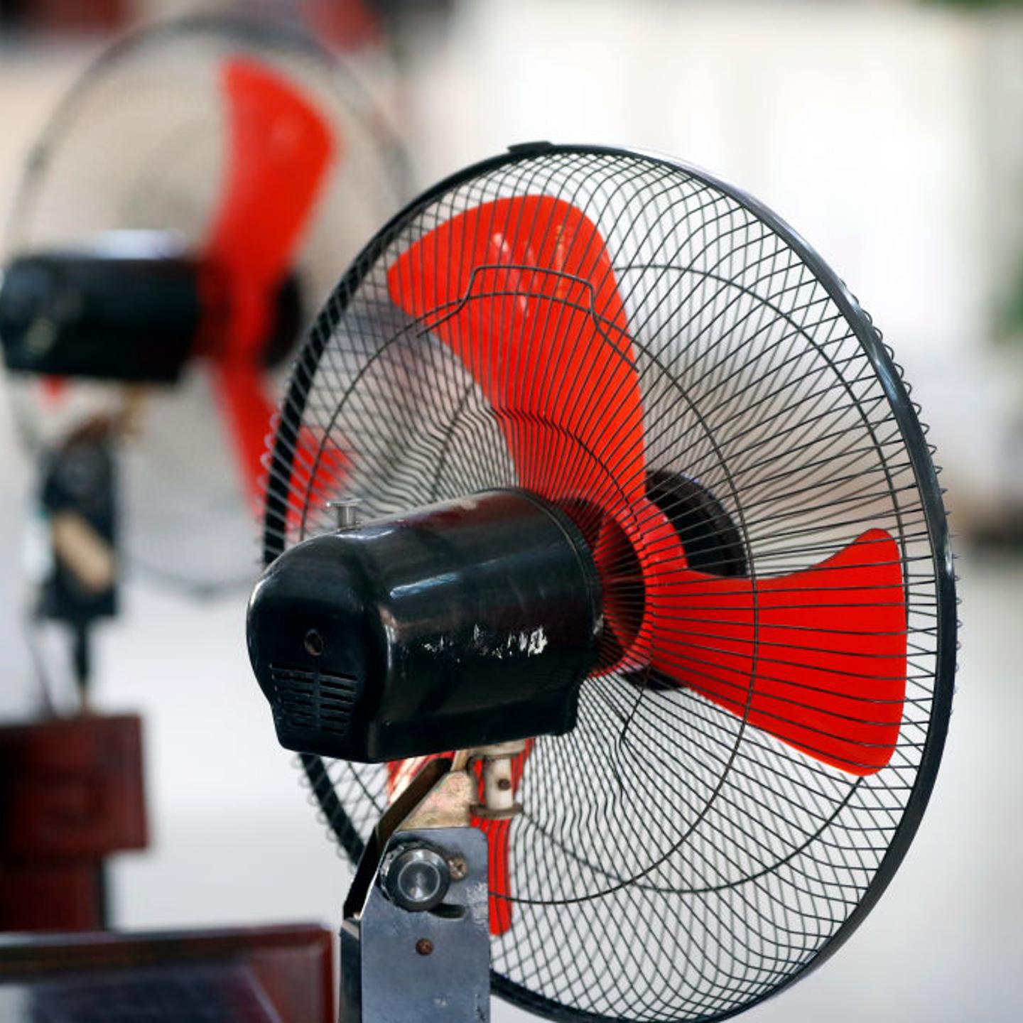 Two portable fans. Ho Chi Minh City. Vietnam.