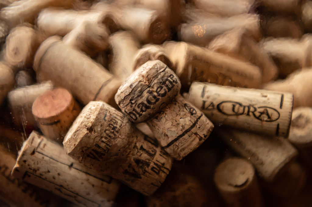 Used Corks in a Restaurant in Germany