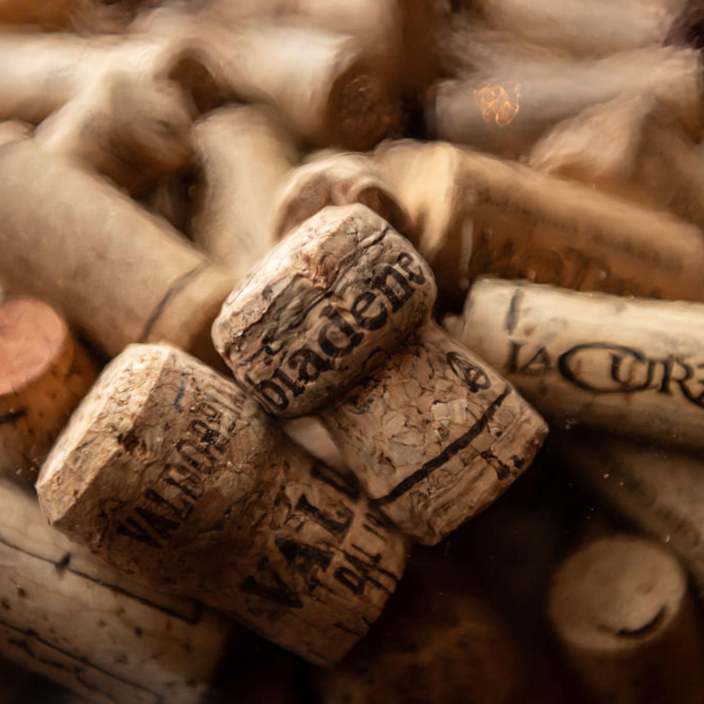 Used Corks in a Restaurant in Germany