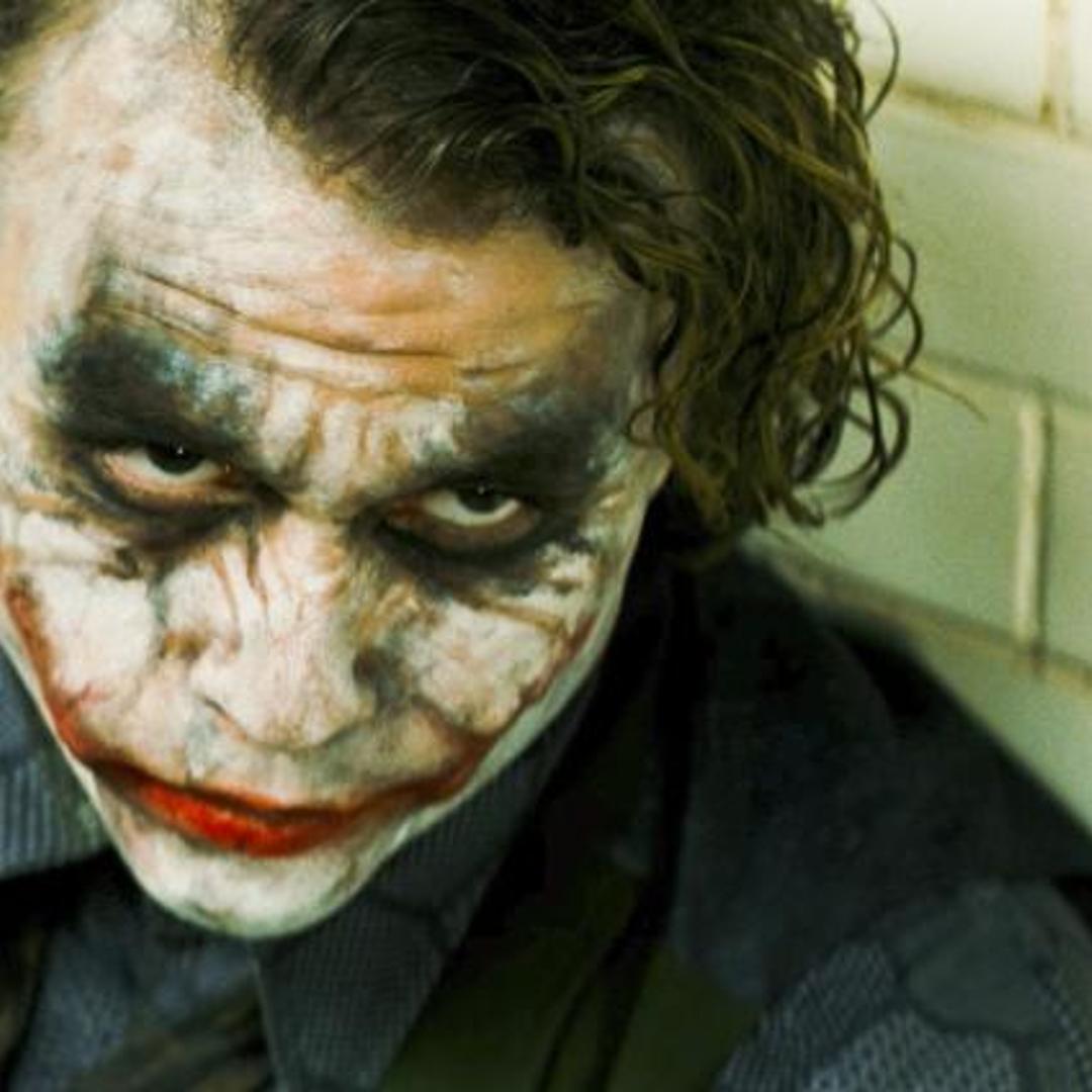 Heath Ledger as the Joker in "The Dark Knight."