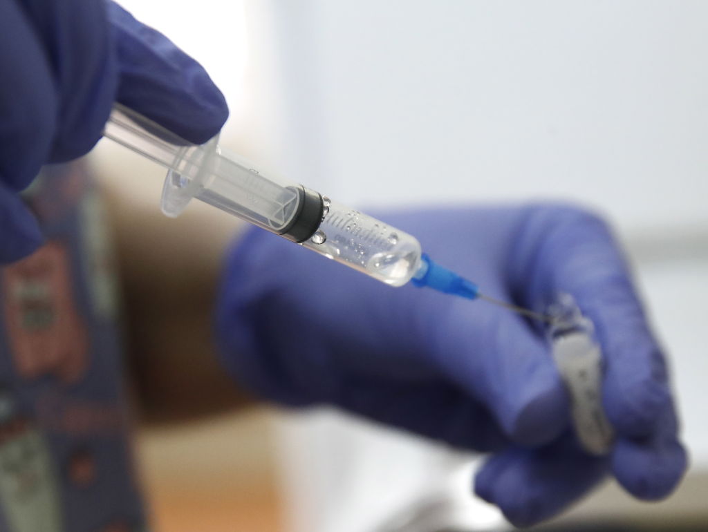 Vaccination for measles at Moscow's No39 children's outpatient clinic
