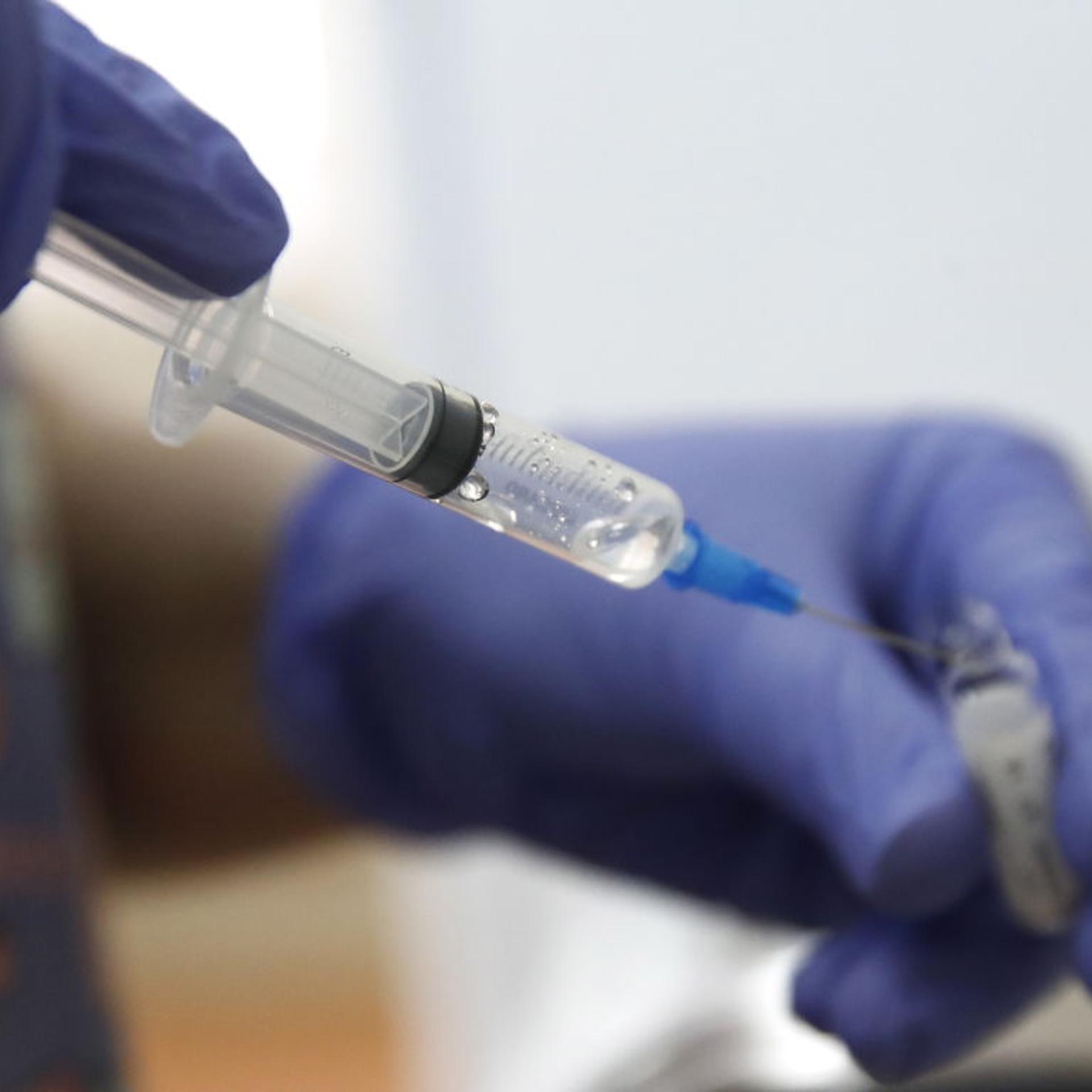 Vaccination for measles at Moscow's No39 children's outpatient clinic