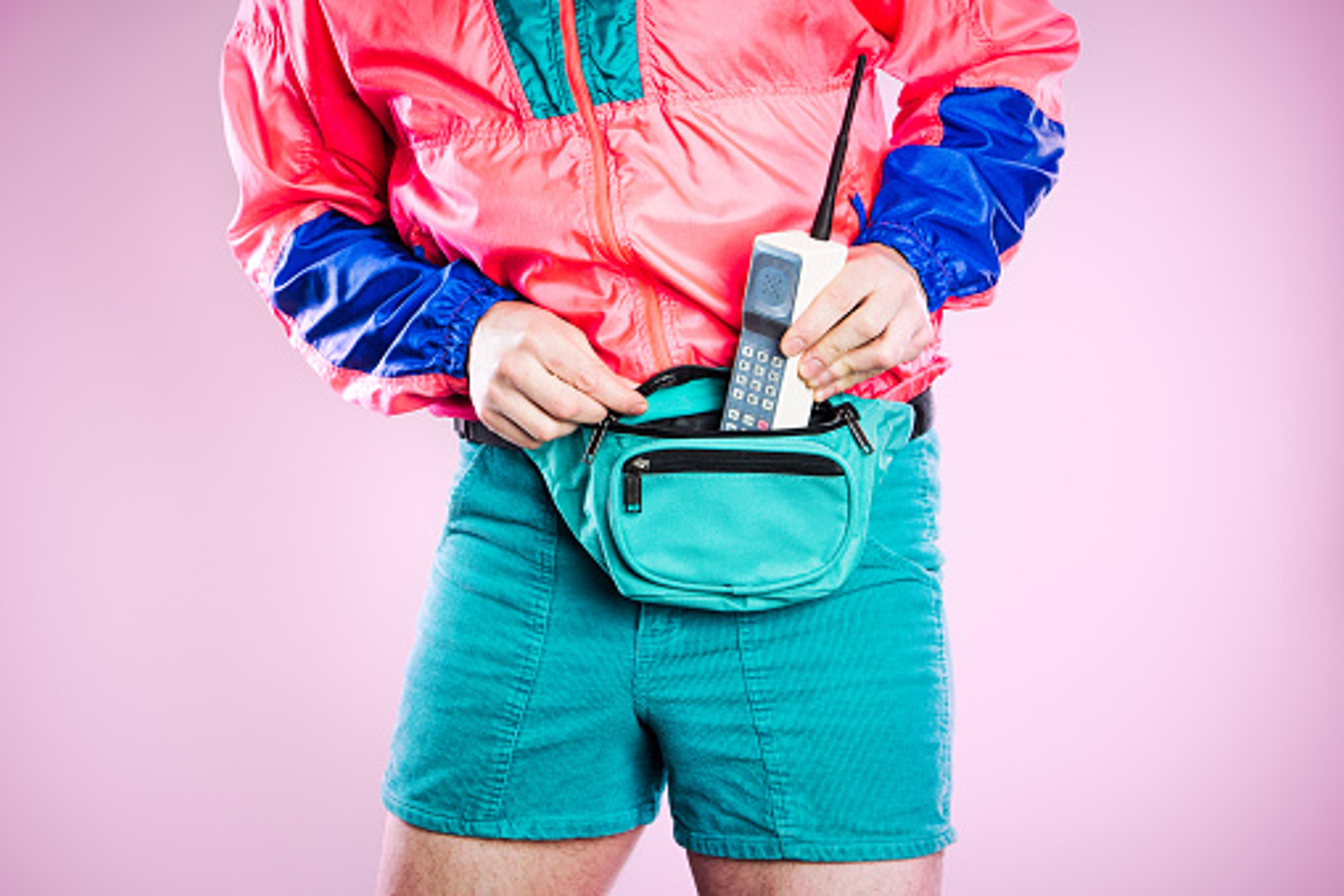 Man wearing fanny pack