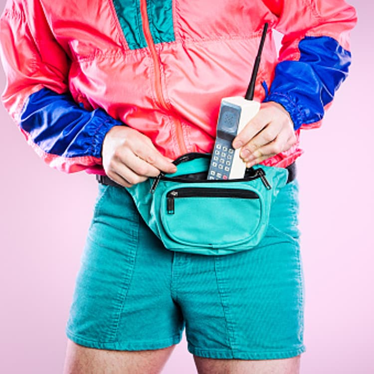 Man wearing fanny pack