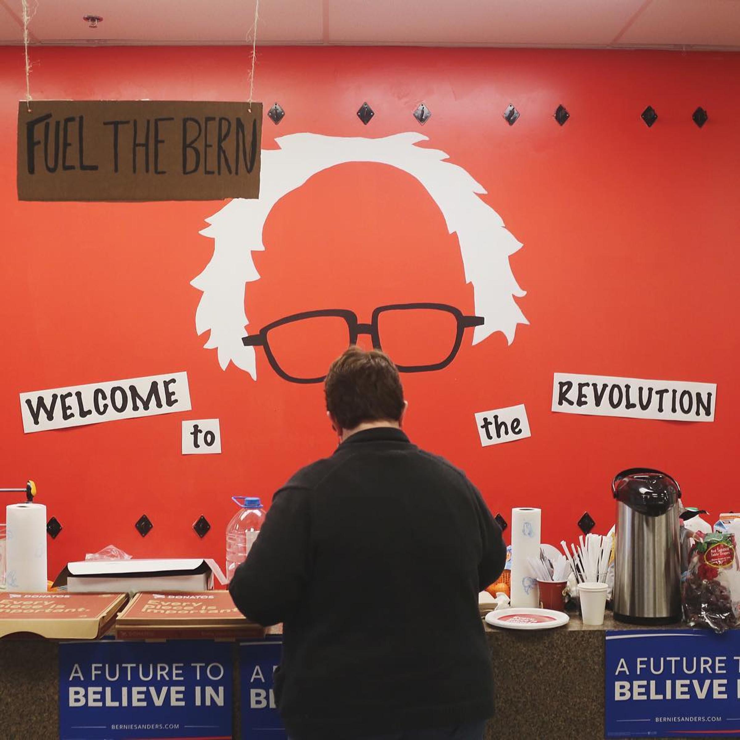 I'm Andy Spear (@andyspear) photographing from Ohio as the state goes to the polls to vote in the 2016 Presidential Primaries. A volunteer grabs coffee and snacks at Bernie Sanders' campaign office in Columbus, Ohio. #election2016 #berniesanders