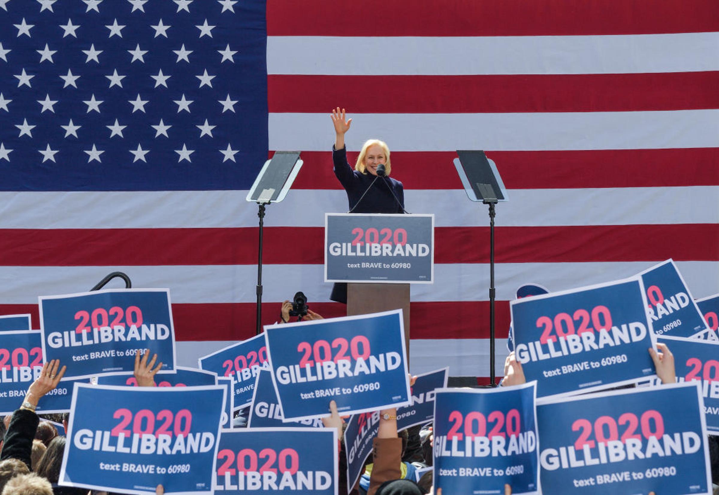Democratic presidential candidate US Senator Kirsten