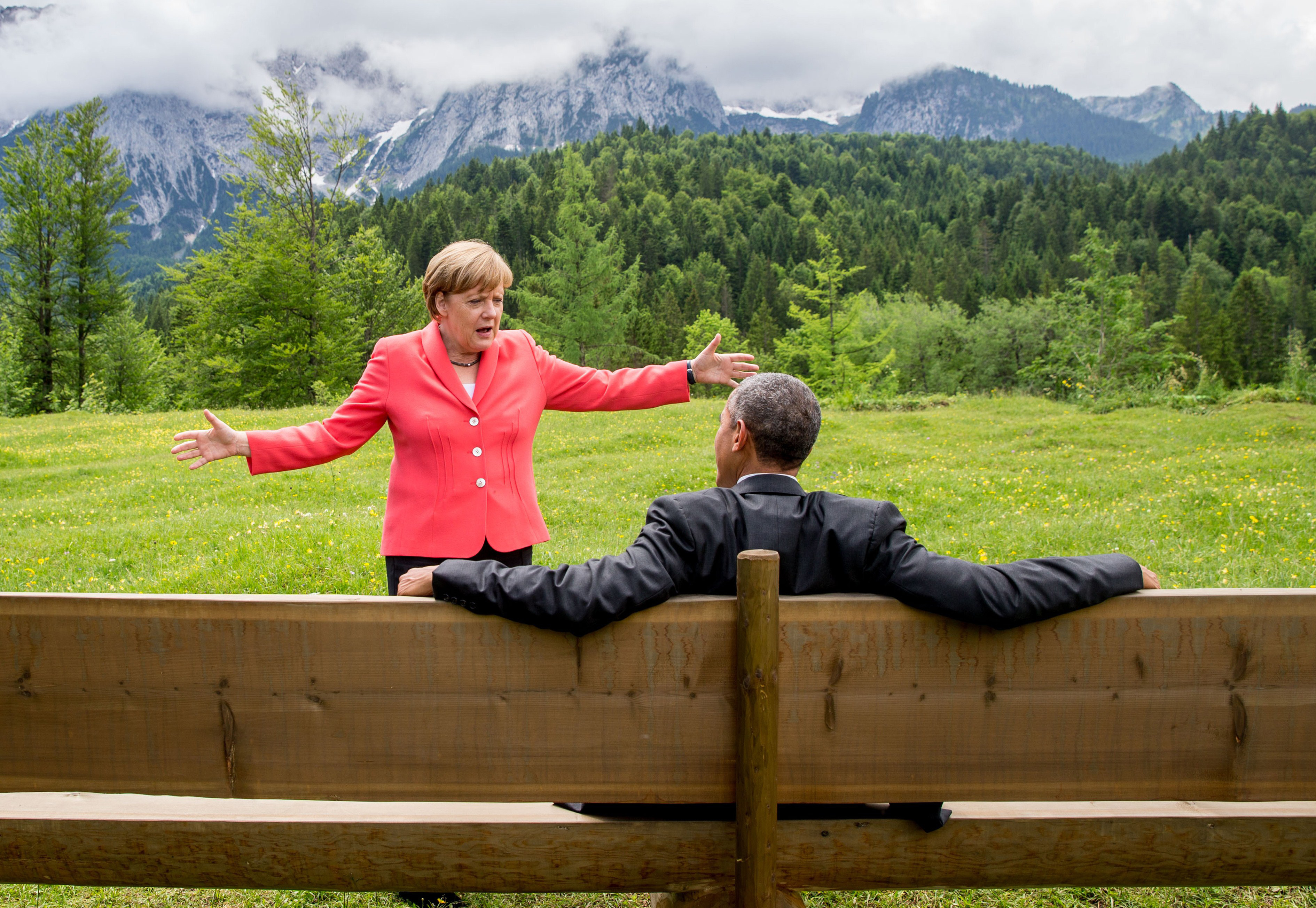 Angela Merkel Barack Obama G7 summit germany