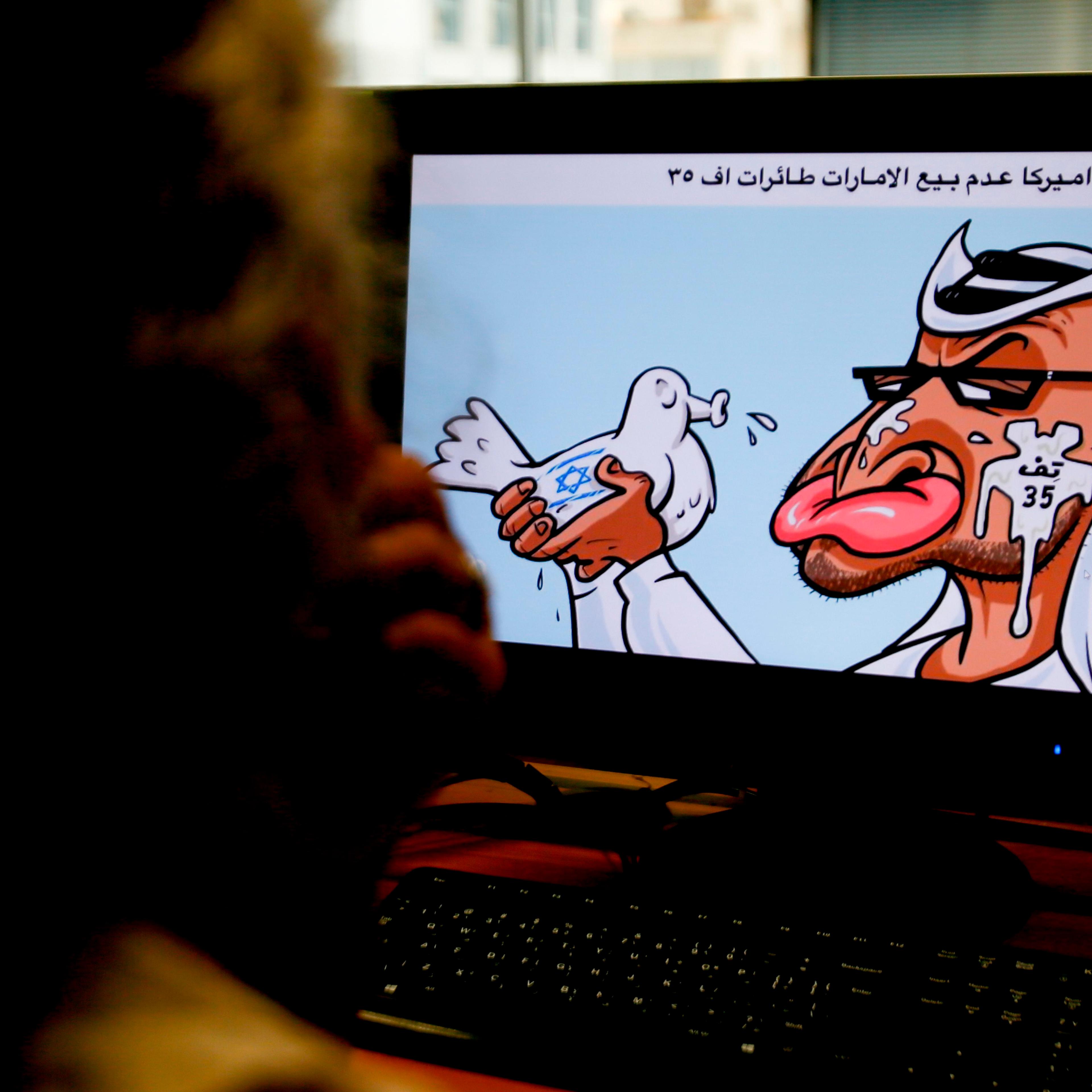 JORDAN-UAE-CARICATURE-ARREST