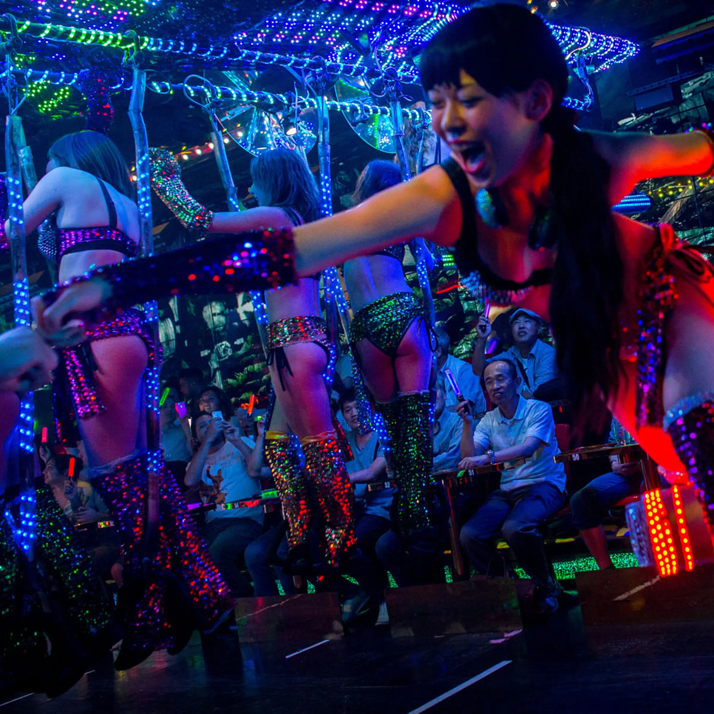 Inside Robot Cabaret 'Robot Restaurant" In Tokyo