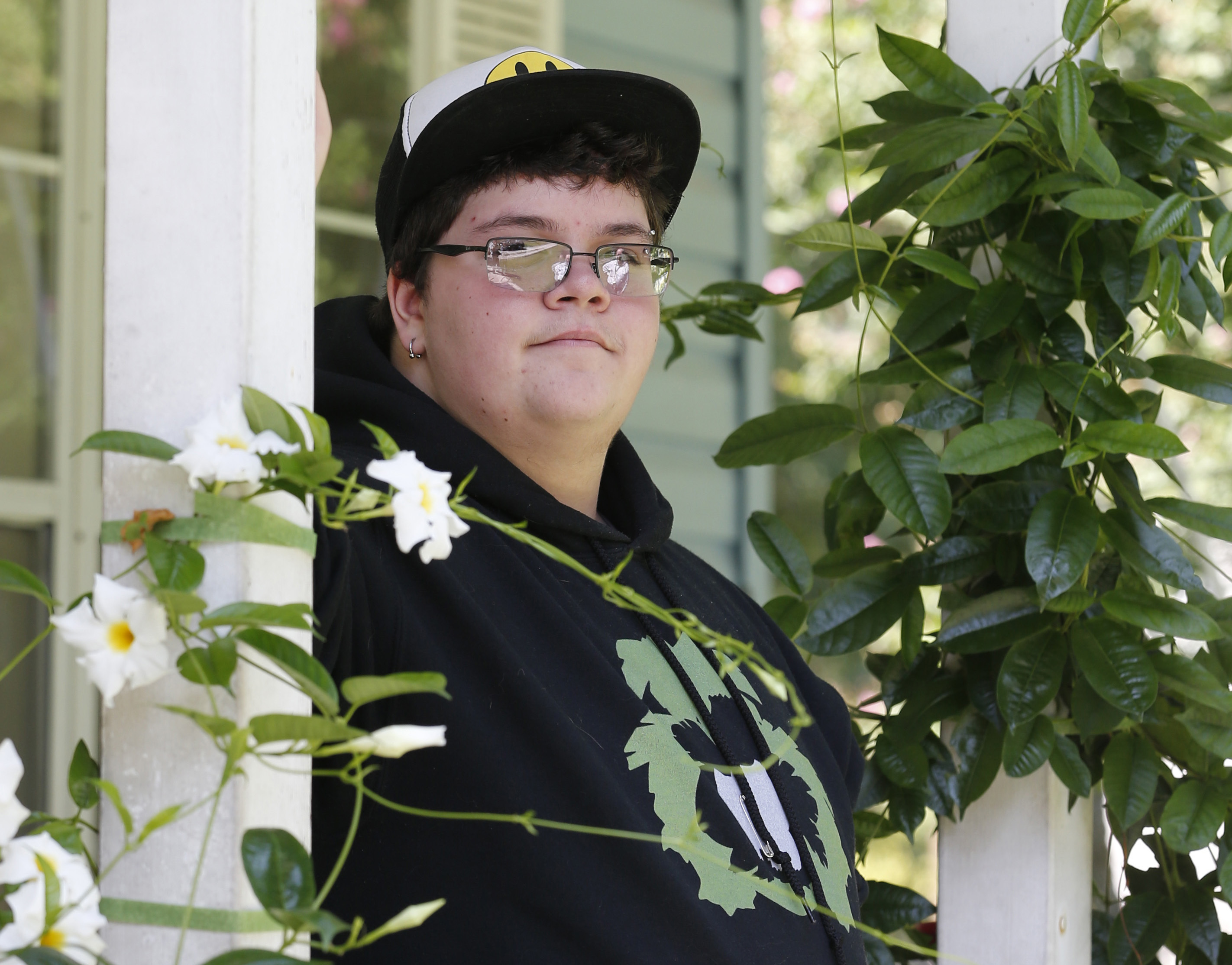 Gavin Grimm on his front porch during an interview at his home in Gloucester, Va., on Aug. 25, 2015.