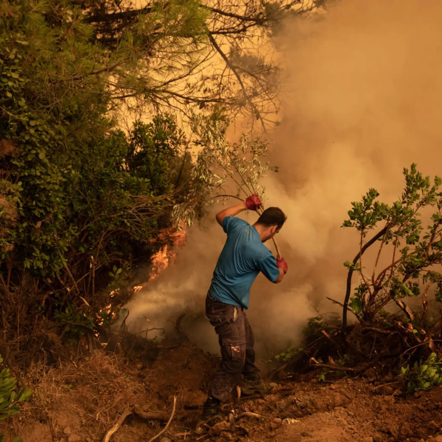 Wildfires Continue To Burn On Evia Island