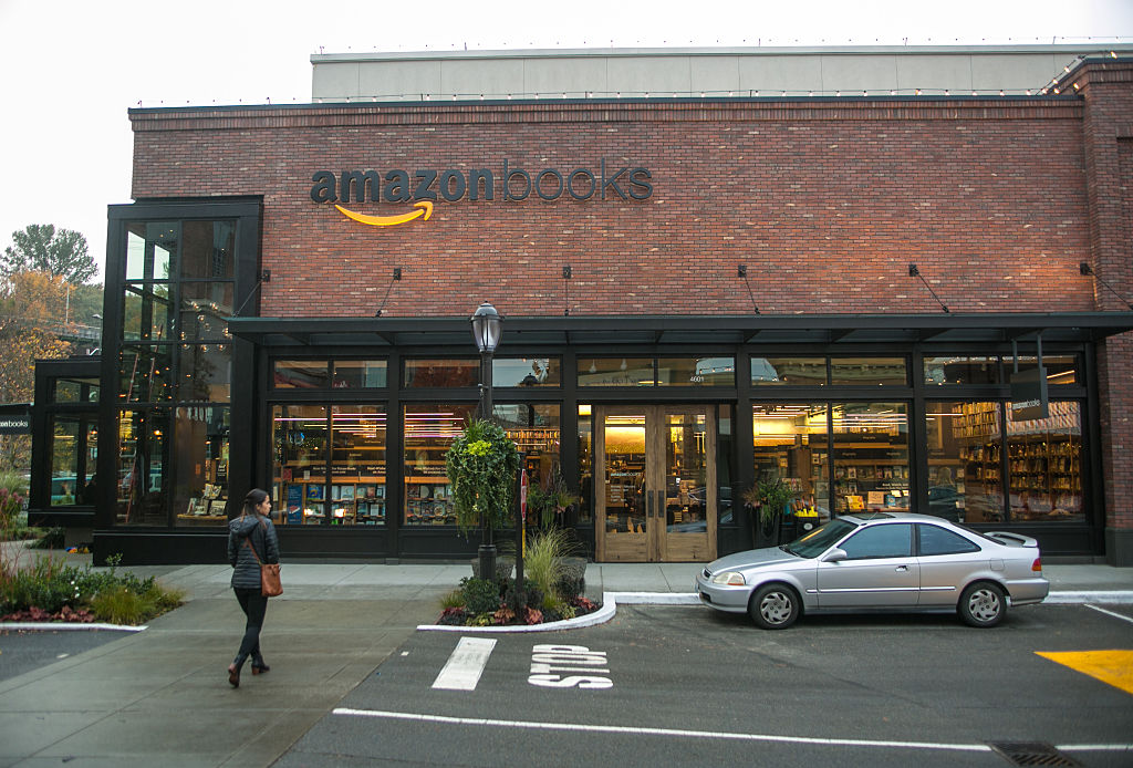 Amazon has opened its first physical bookstore as viewed on Nov. 5, 2015, in Seattle, Washington.