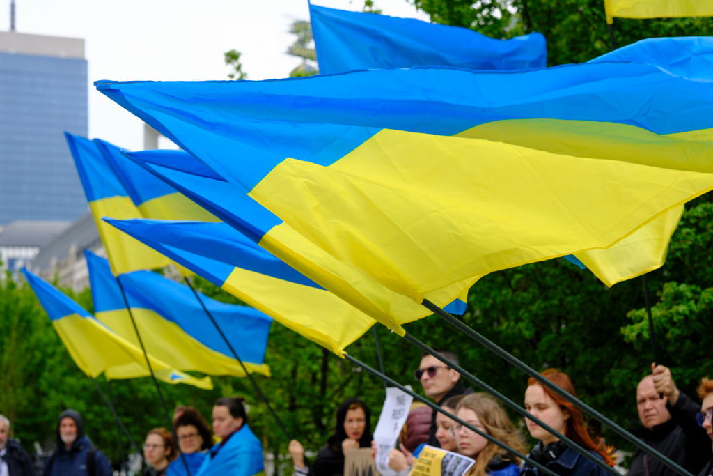 Ukrainian Demo For Frozen Assets Of The Russian Central Bank