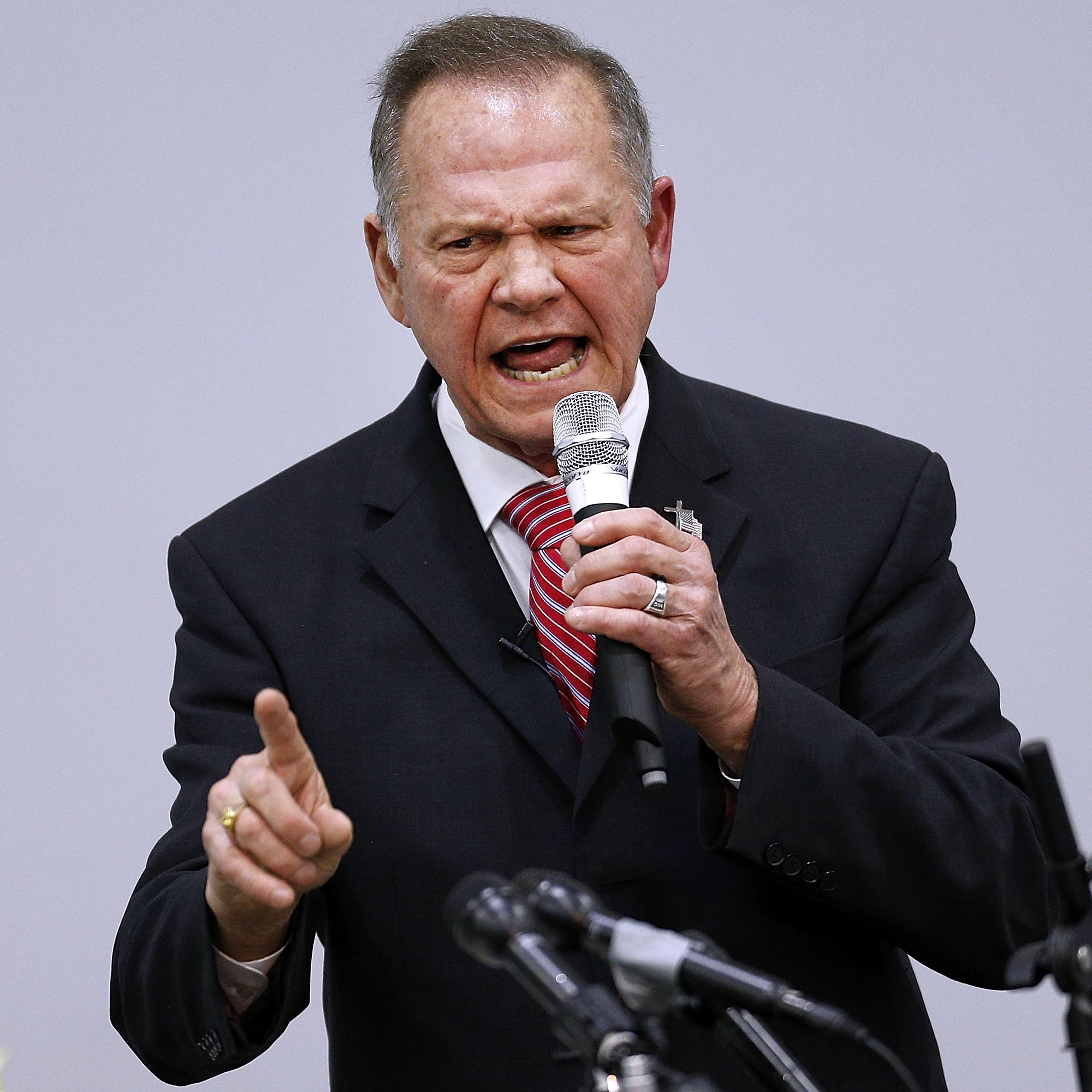 Embattled GOP Senate Candidate Judge Roy Moore Attends Church Revival Service At Baptist Church In Jackson, Alabama
