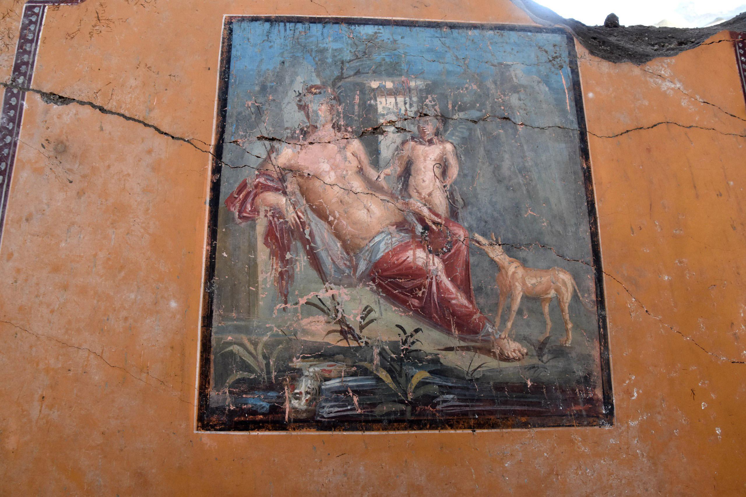 Narcissus fresco uncovered at Pompeii