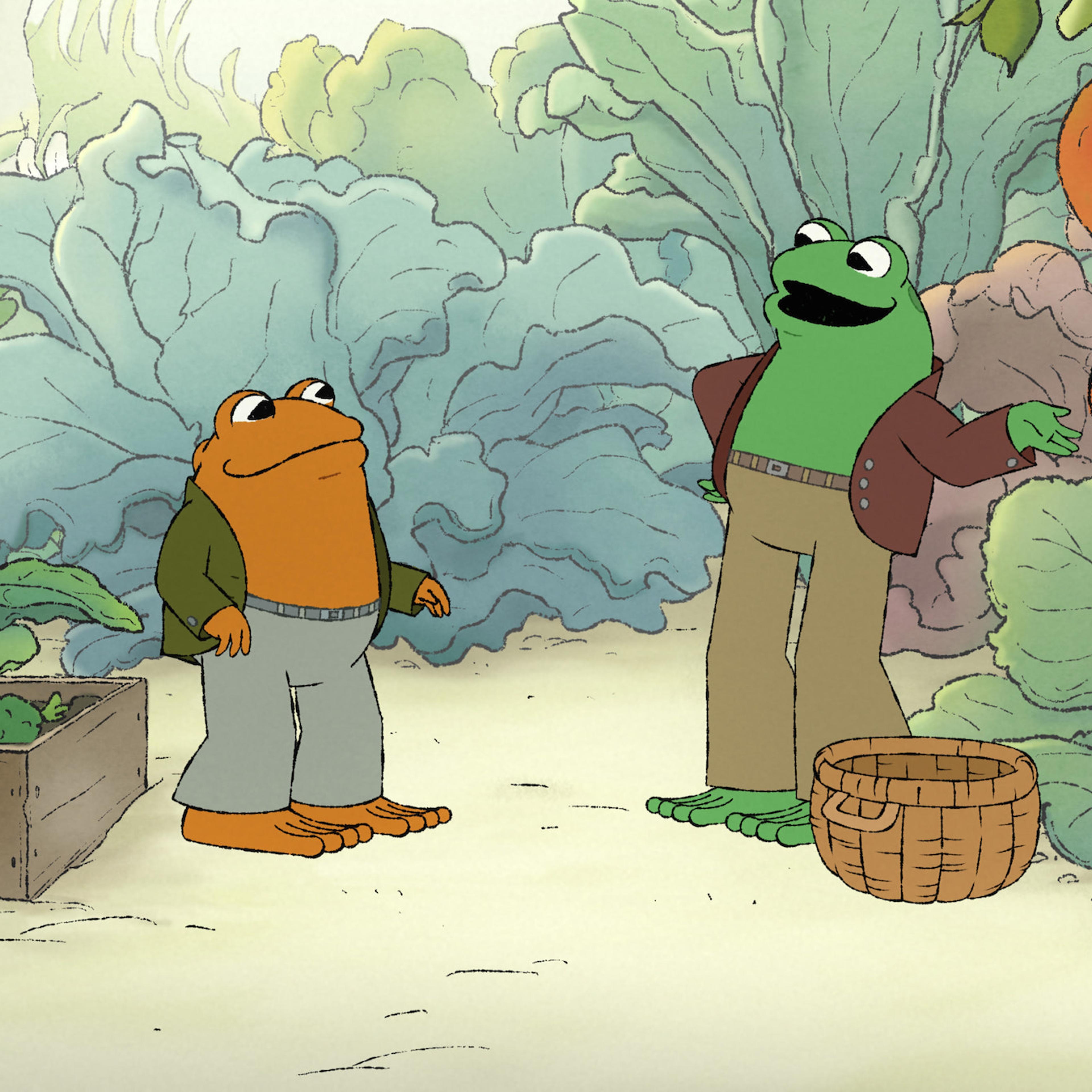 Toad (Kevin Michael Richardson) and Frog (Nat Faxon) harvest Frog's ripe summer veggies.