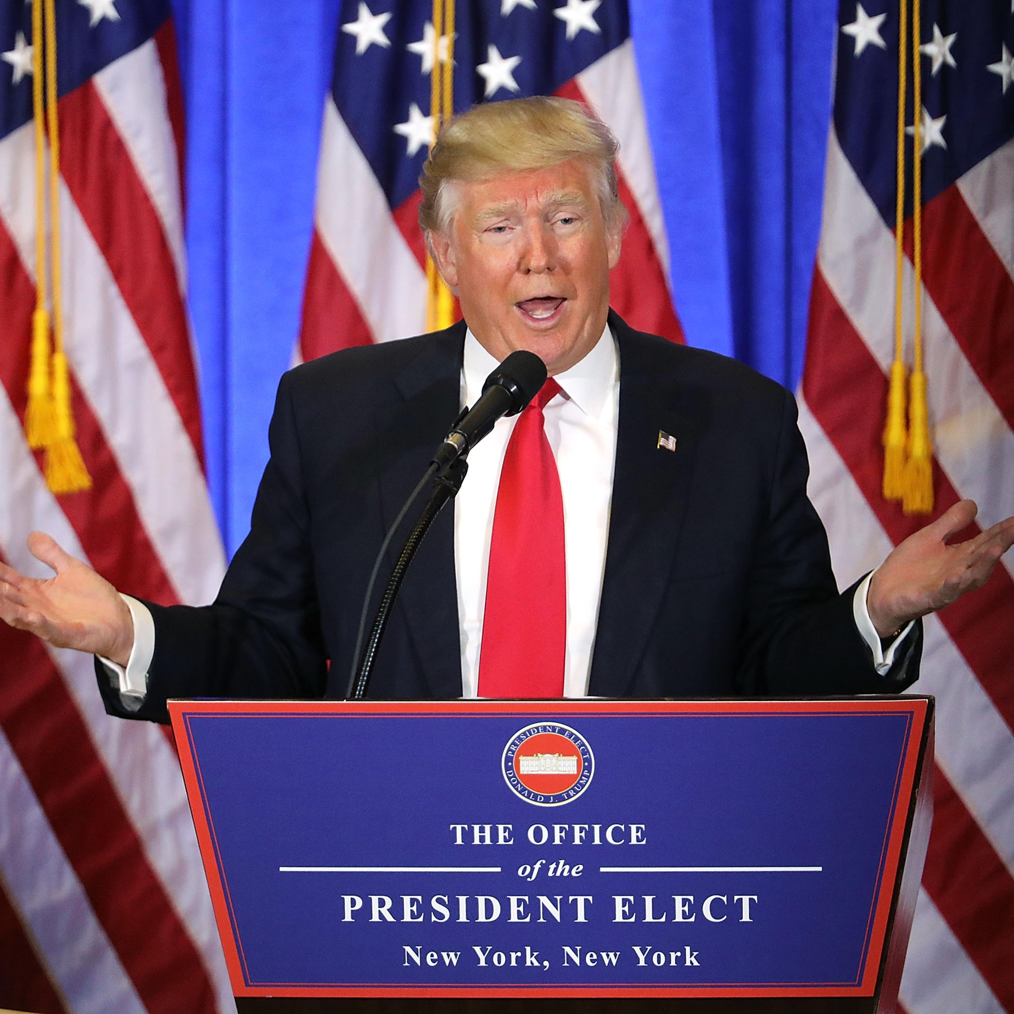 President-Elect Donald Trump Holds Press Conference In New York