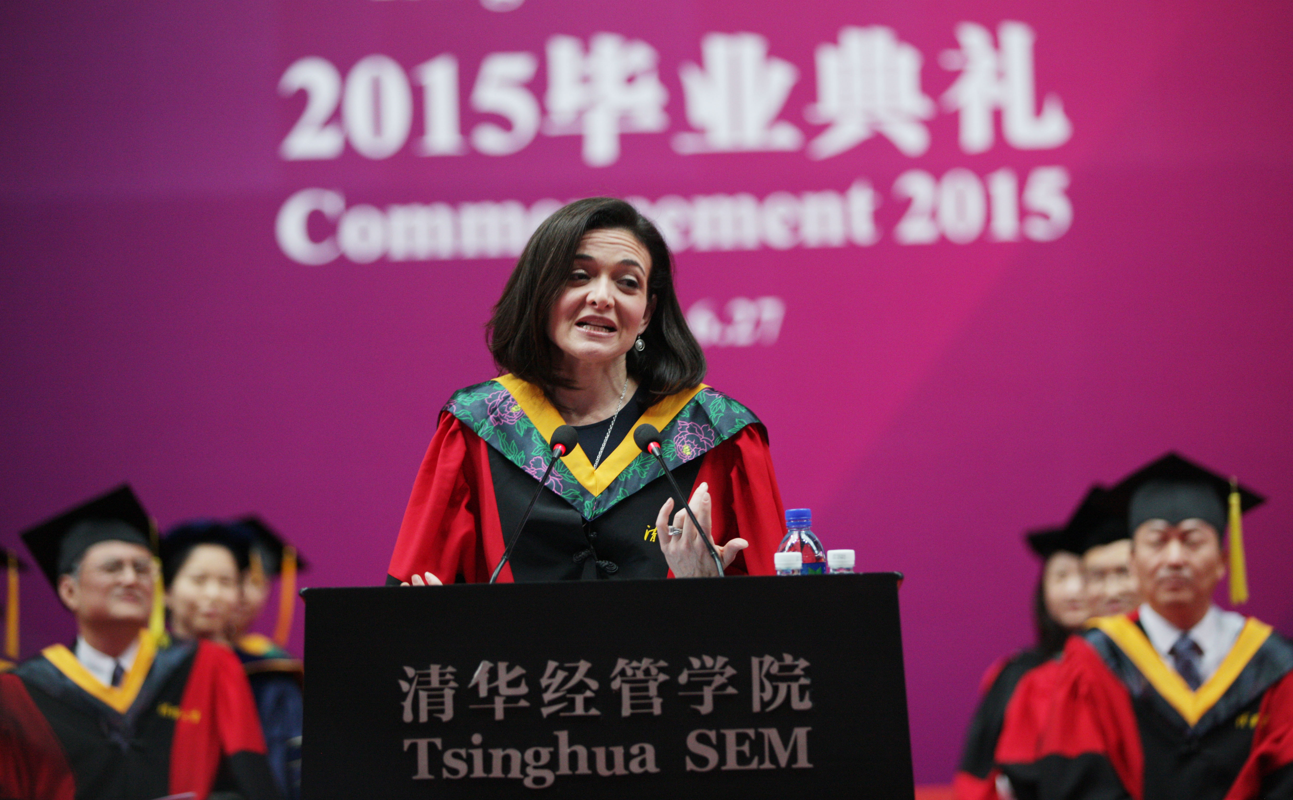 Sheryl Sandberg Speaks In Tsinghua University