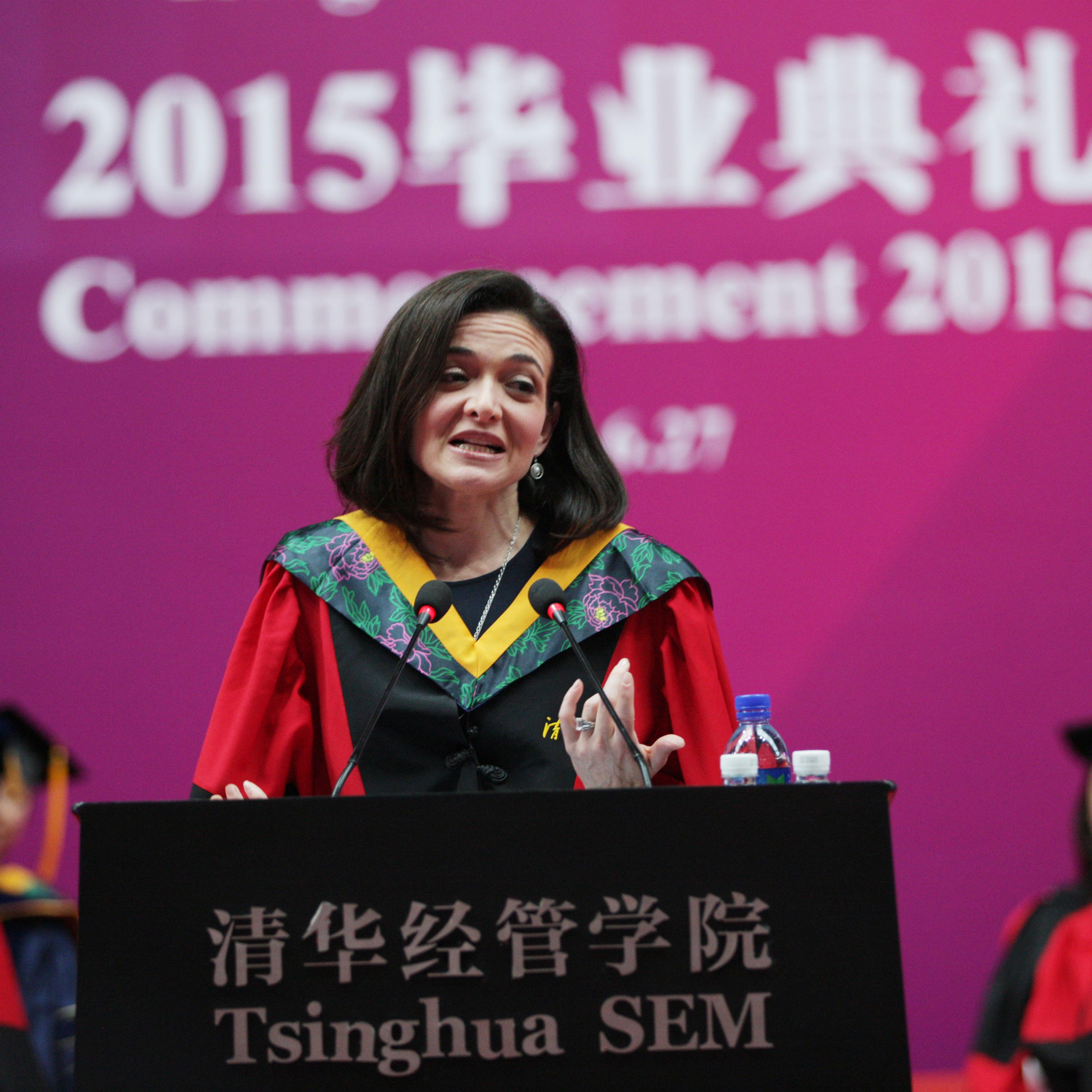 Sheryl Sandberg Speaks In Tsinghua University