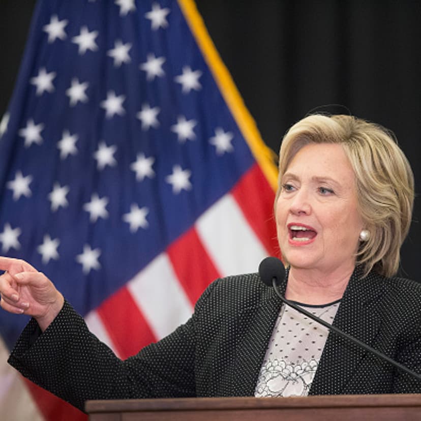 Democratic presidential candidate Hillary Clinton speaks to guests gathered for a campaign event at the University of Wisconsin-Milwaukee on September 10, 2015 in Milwaukee, Wisconsin.