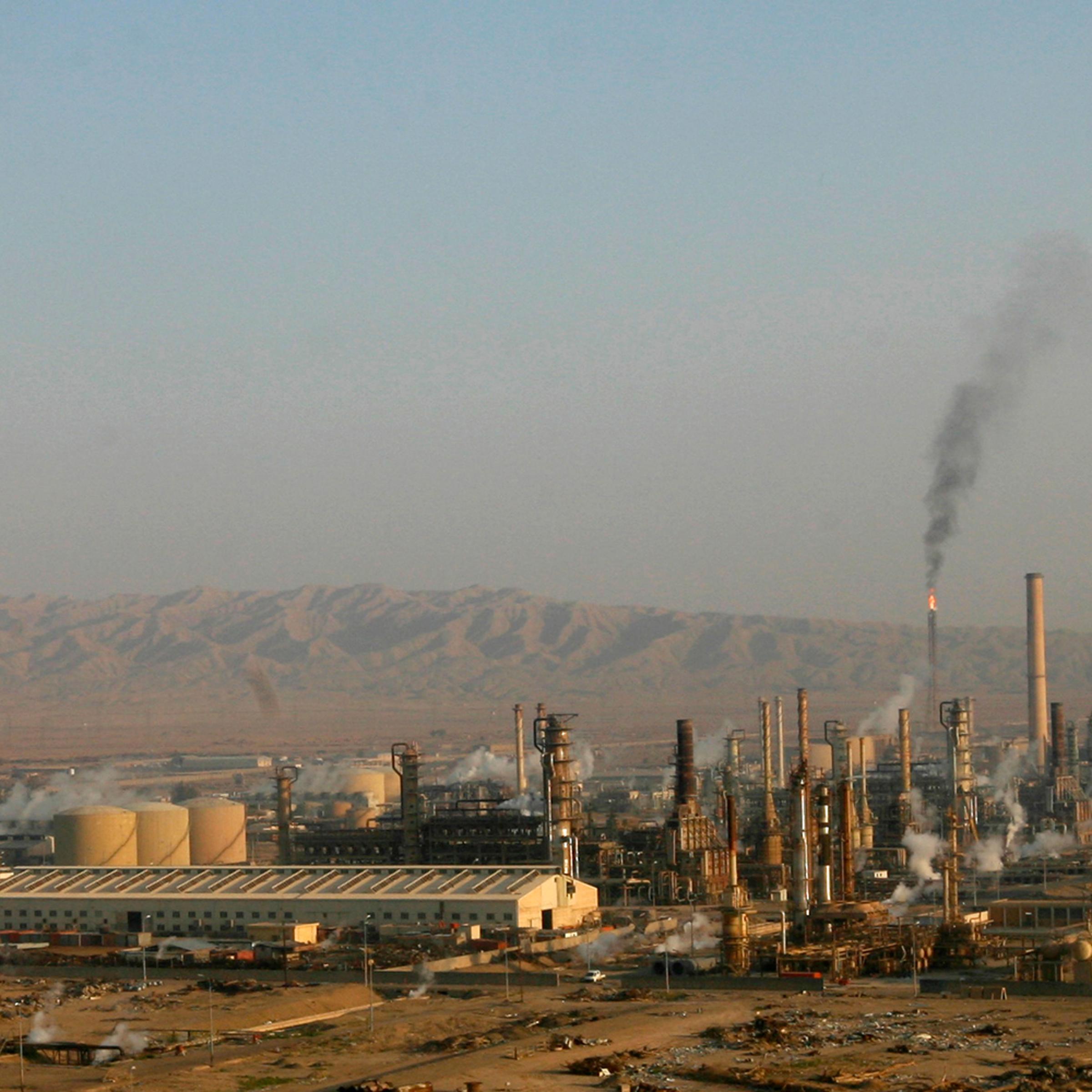 A general view of Baiji oil refinery in Baiji, 112 miles north of Baghdad in 2009.