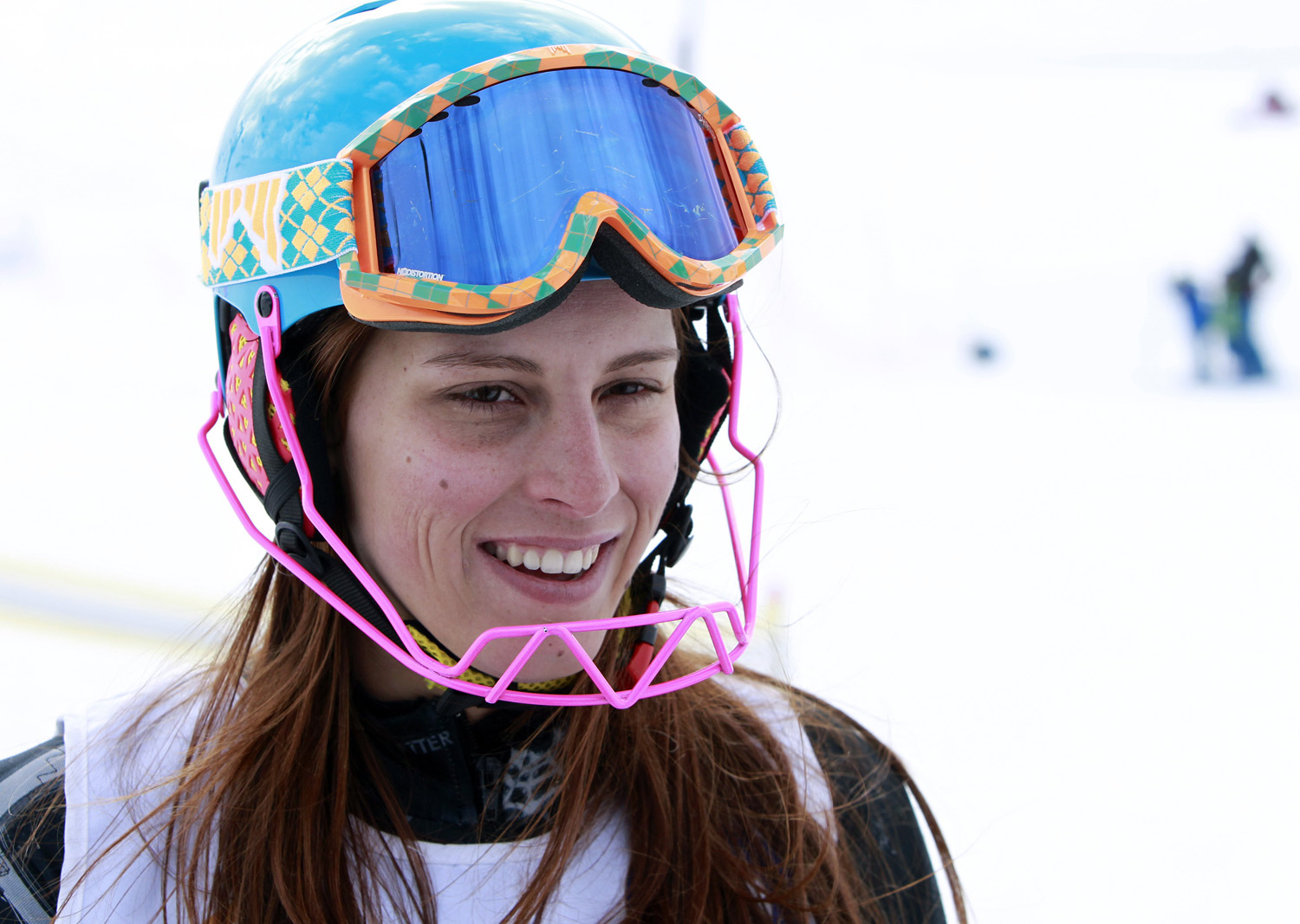 Lebanese skier Jacky Chamoun speaks during an interview at the ski resort of Faraya, northeast of Beirut, March 8, 2013.