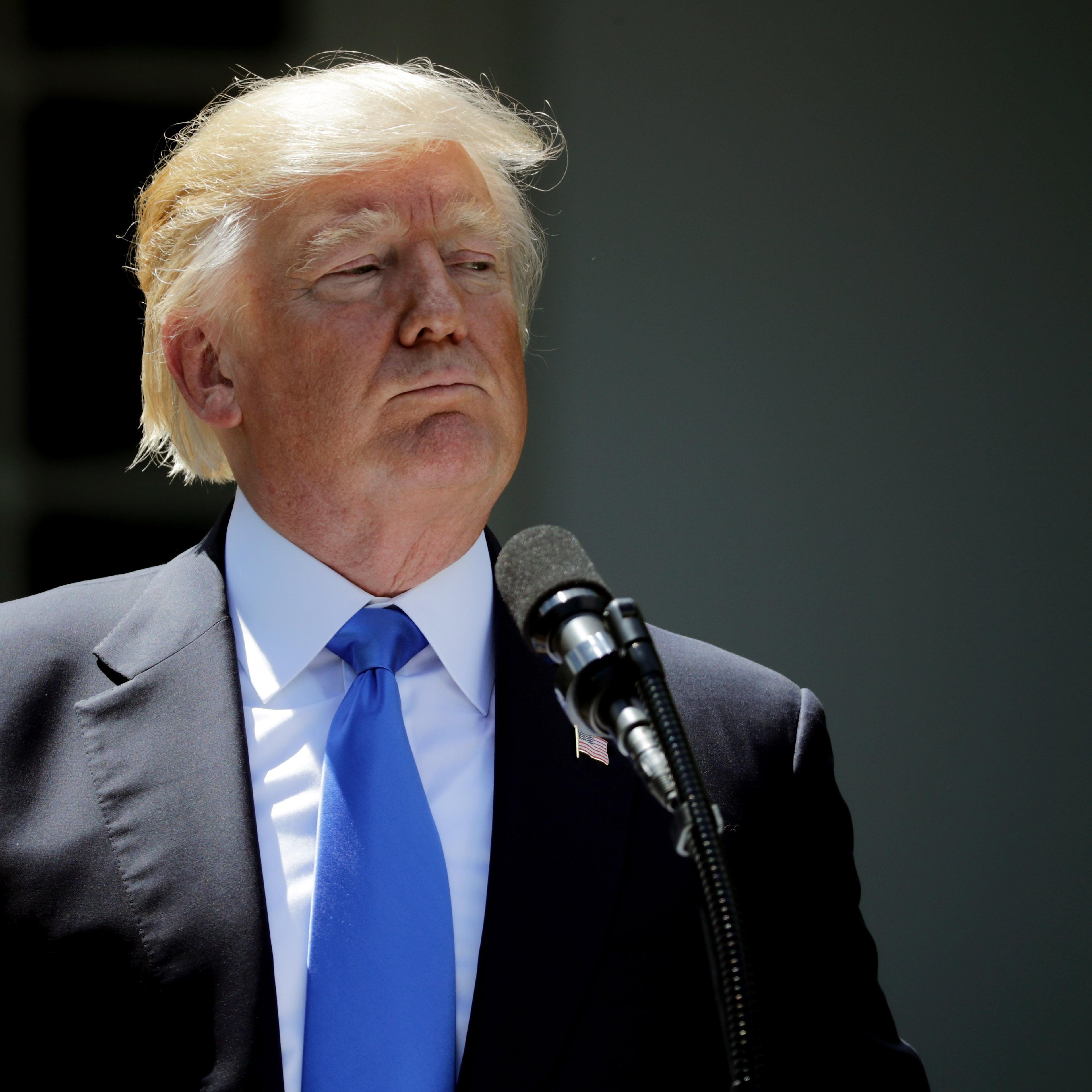 President Trump Holds News Conference With President Of Romania Klaus Iohannis