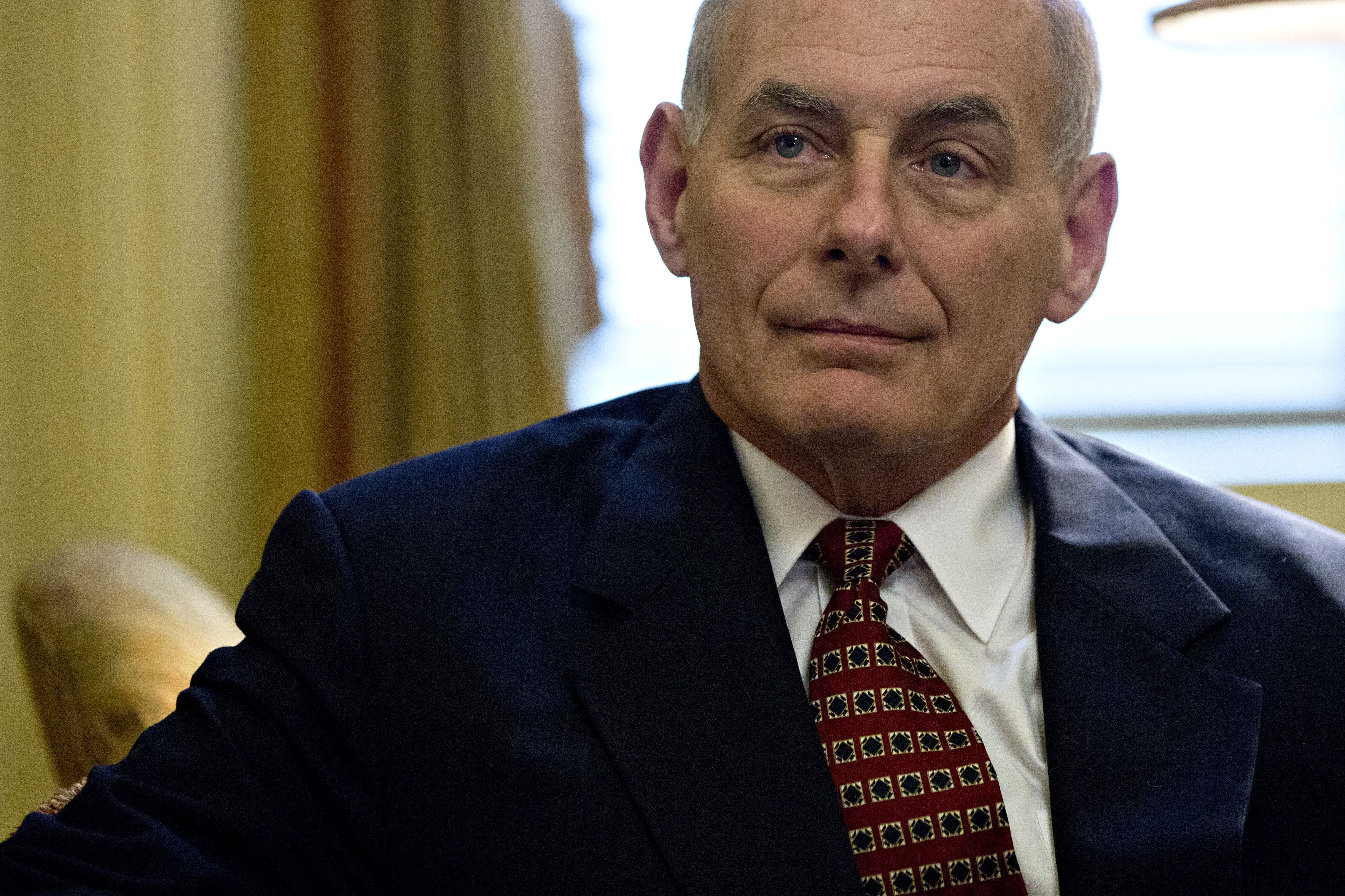 Nominee As Secretary Homeland Security General John Kelly Meets With Senator Mitch McConnell