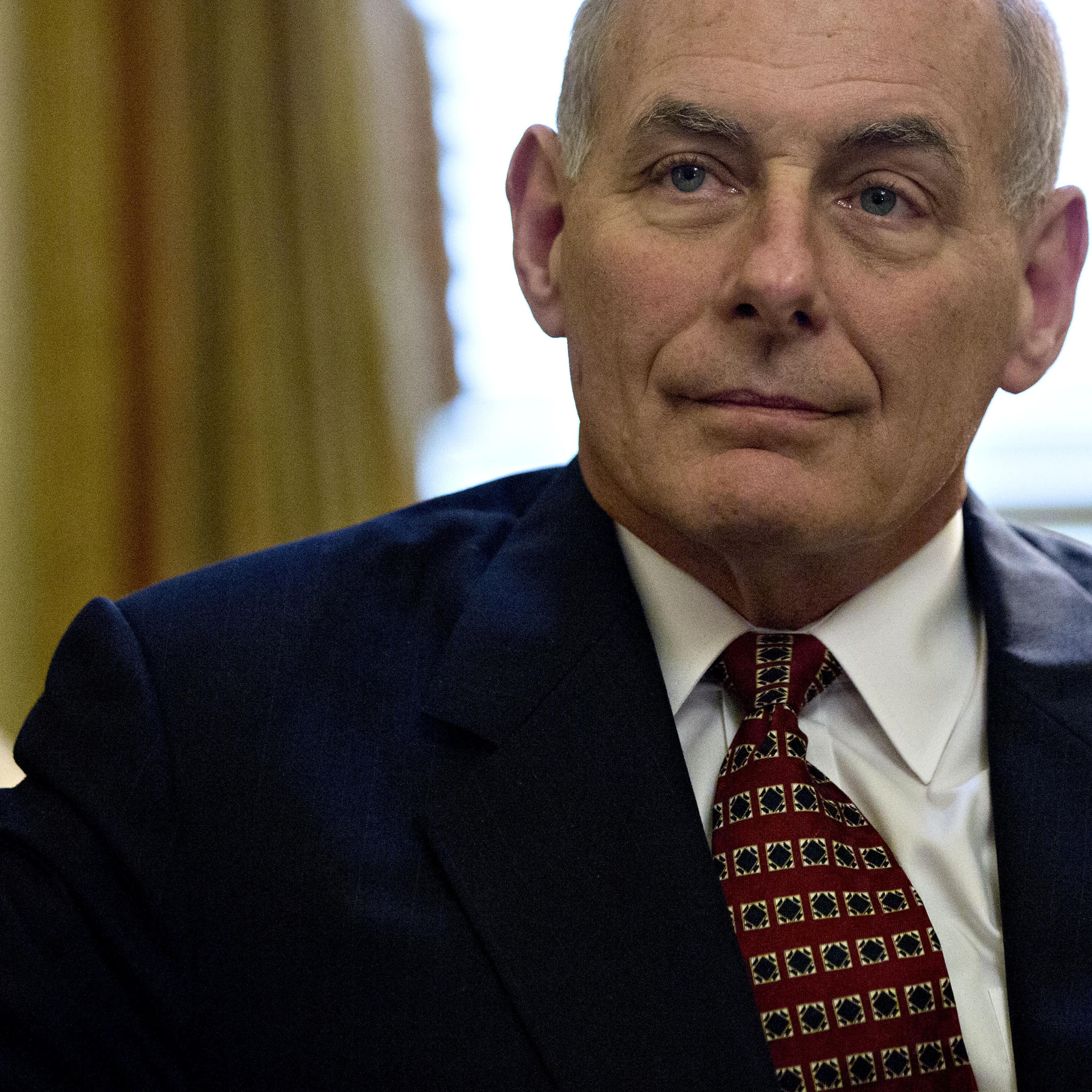Nominee As Secretary Homeland Security General John Kelly Meets With Senator Mitch McConnell