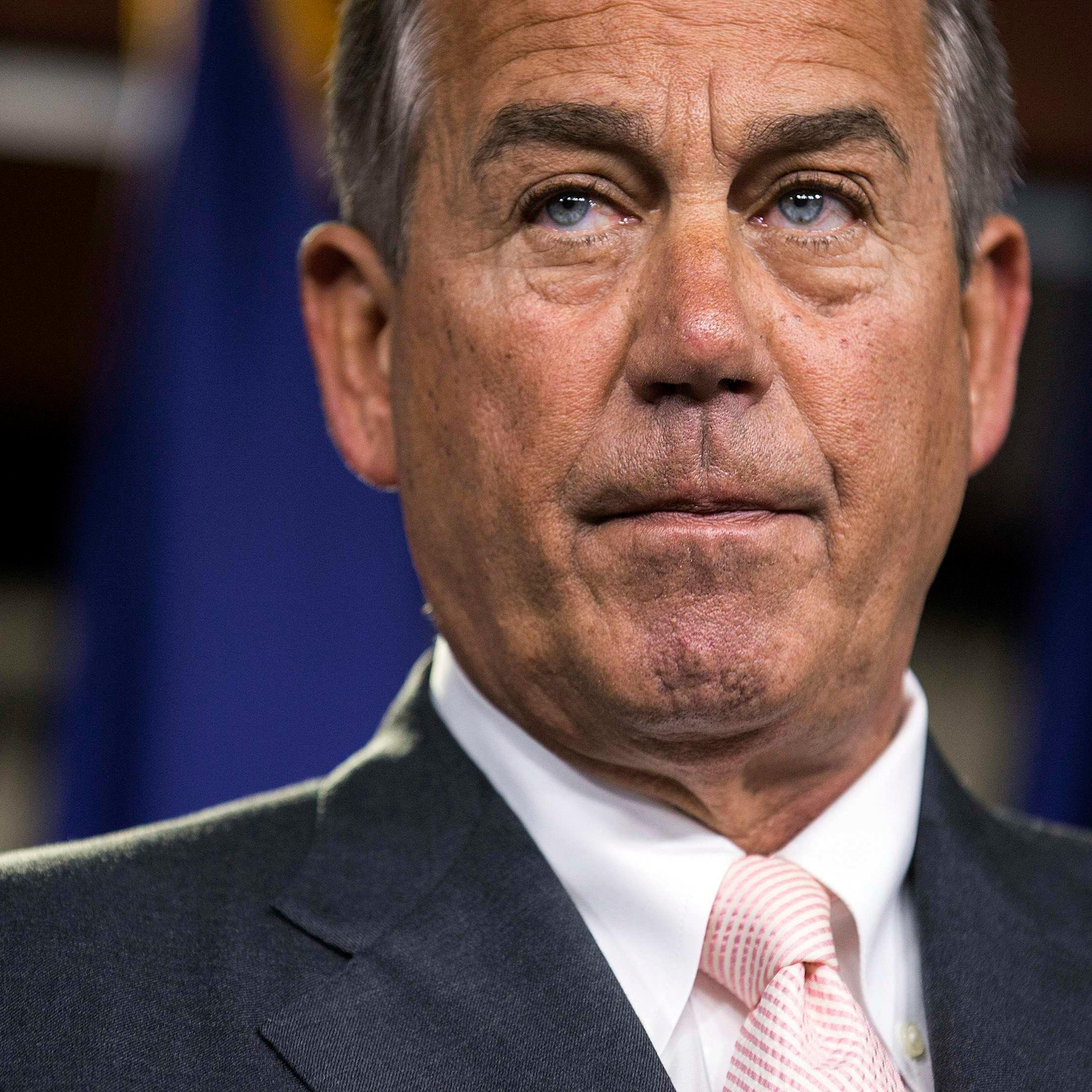 Speaker of the House John Boehner speaks to the media on Capitol Hill in Washington