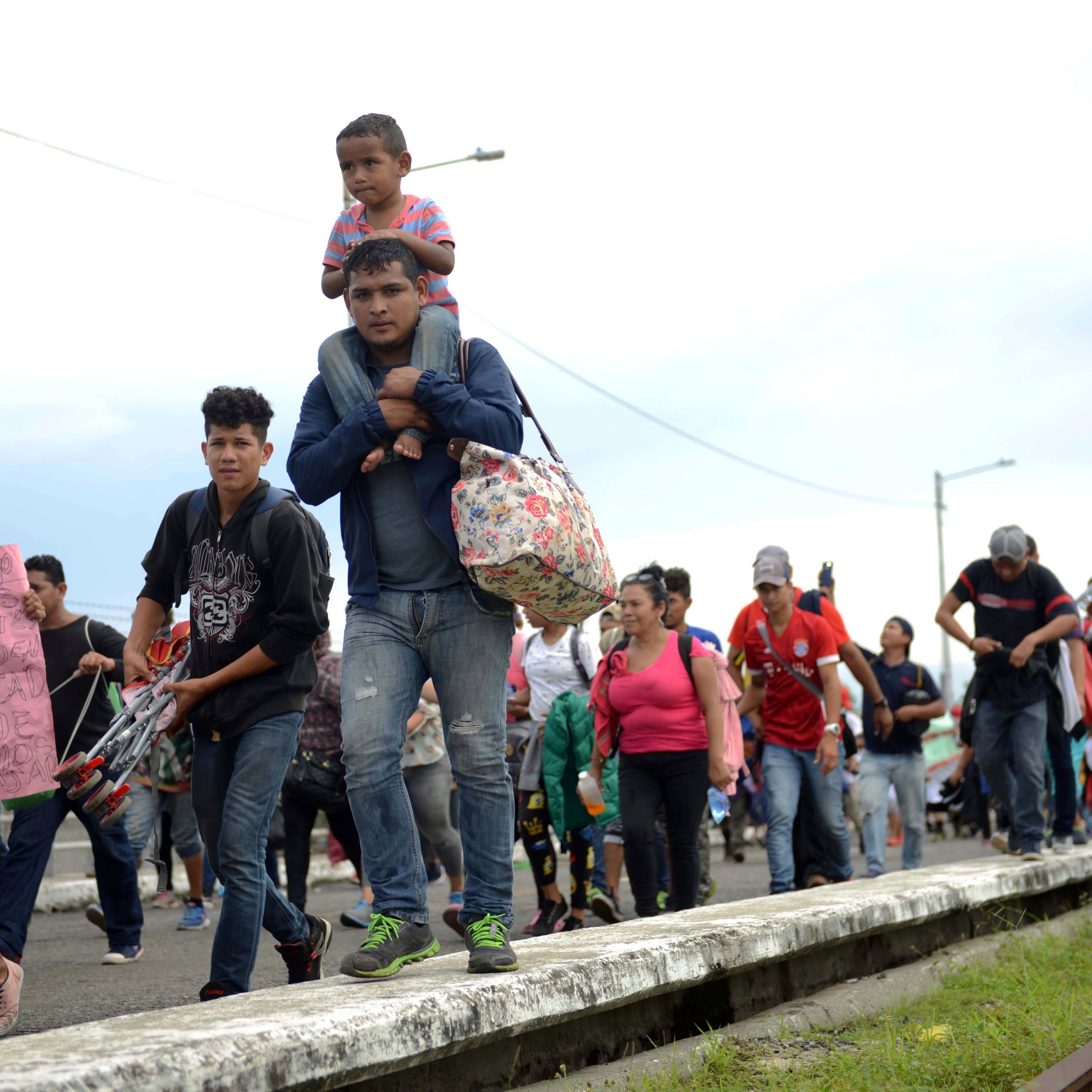 Central America Migrant Caravan, Tecun Uman, Guatemala - 19 Oct 2018