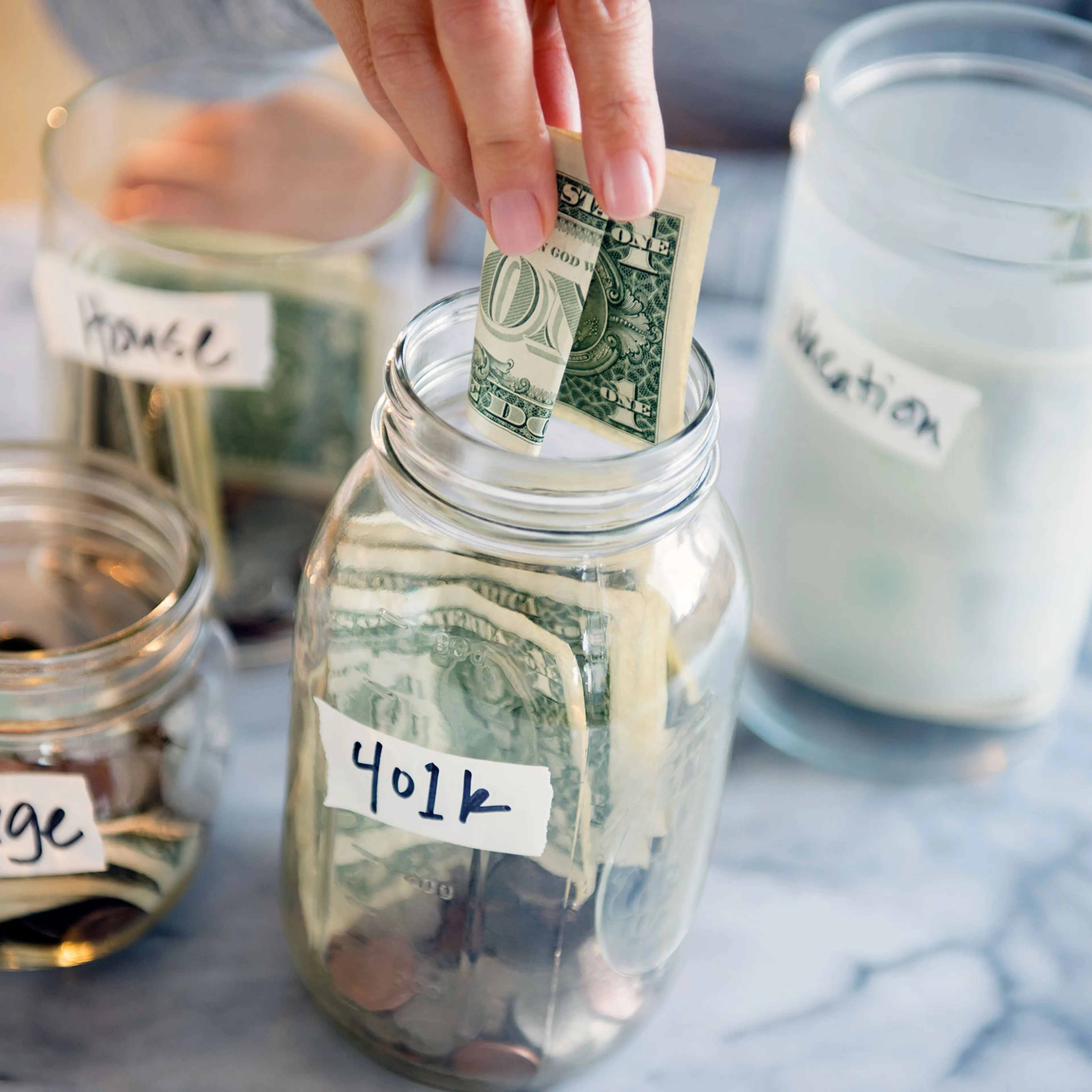 Budgeting and saving for a rainy day.