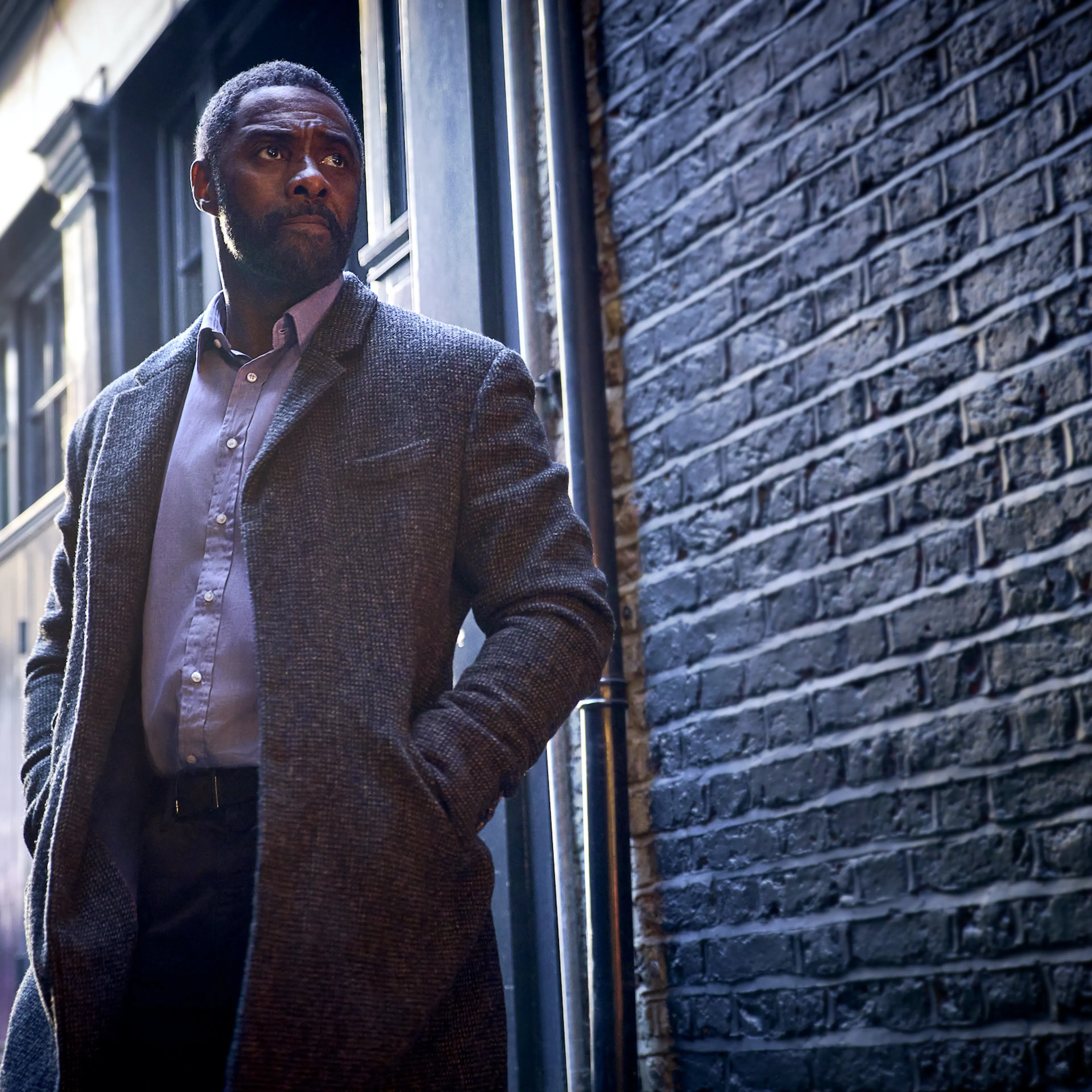 Luther: The Fallen Sun. Idris Elba as John Luther in Luther: The Fallen Sun. Cr. John Wilson/Netflix © 2023