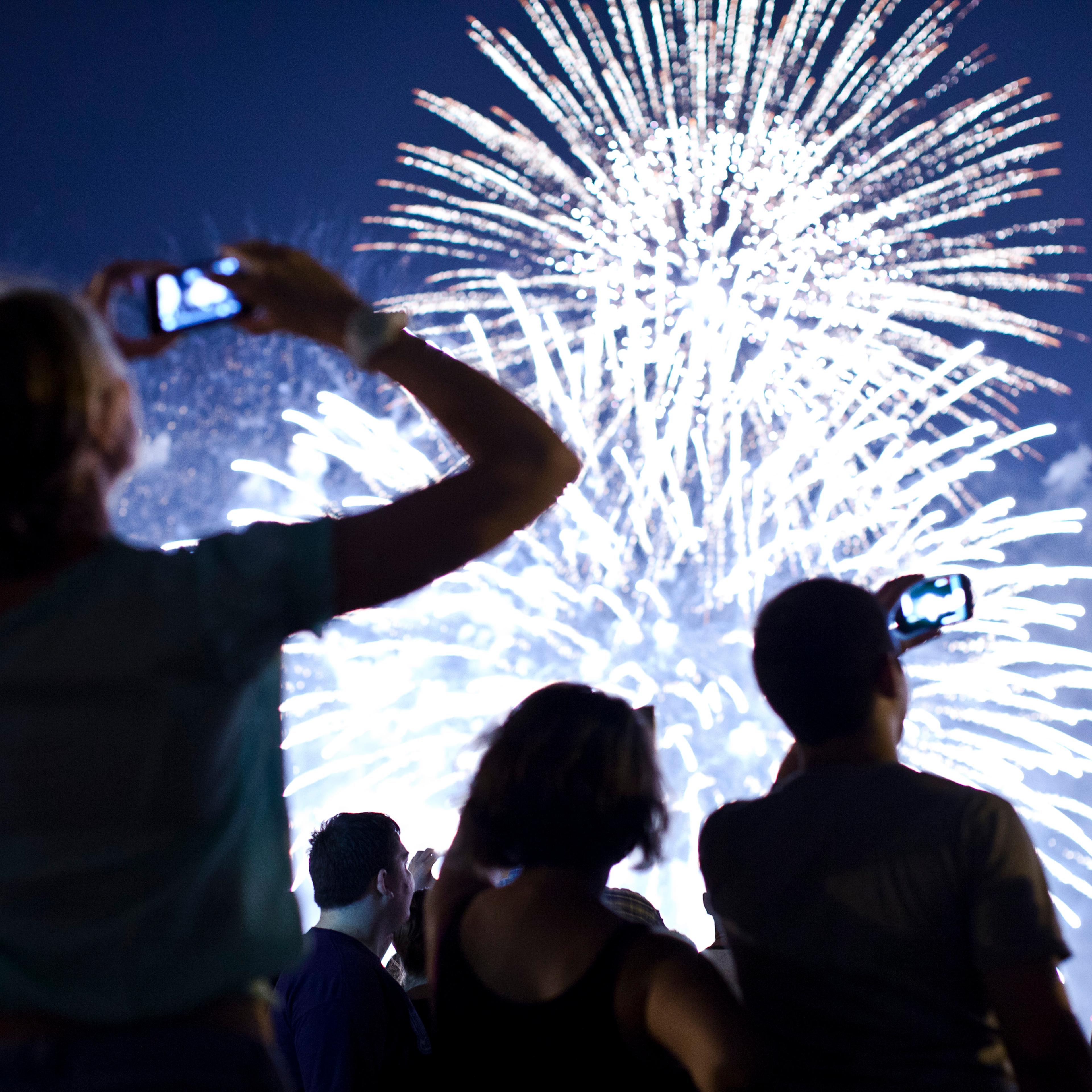 Fireworks Light Up Skies Over New York City On The Fourth Of July