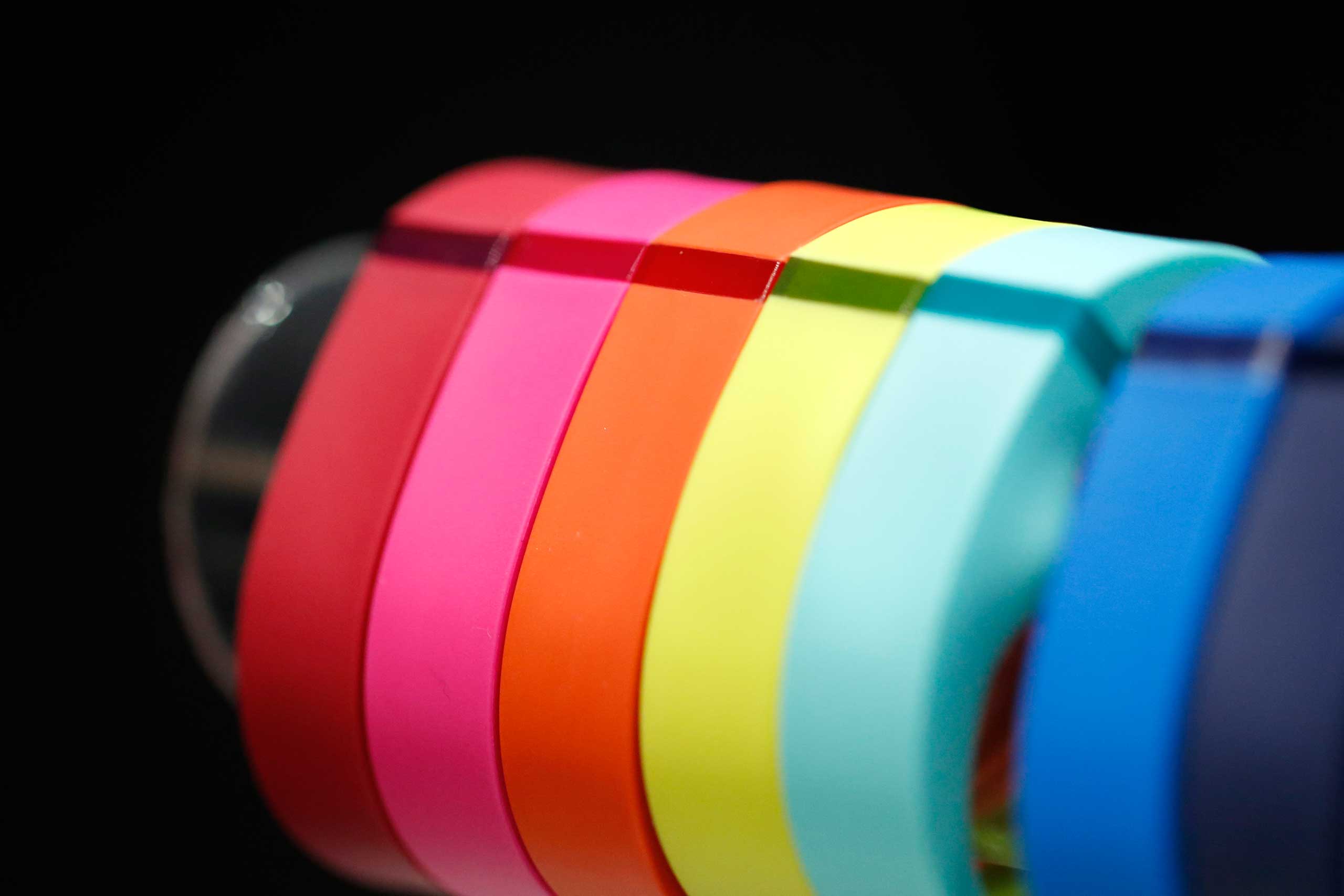 Fitbit Inc.'s Fitbit Flex wireless activity and sleep wristband sit on display at the Wearable Expo in Tokyo, Japan, on Wednesday, Jan. 14, 2015.