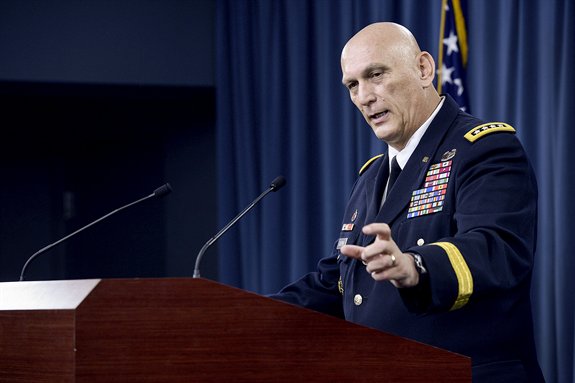 General Ray Odierno talks about Iraq at his farewell press conference.