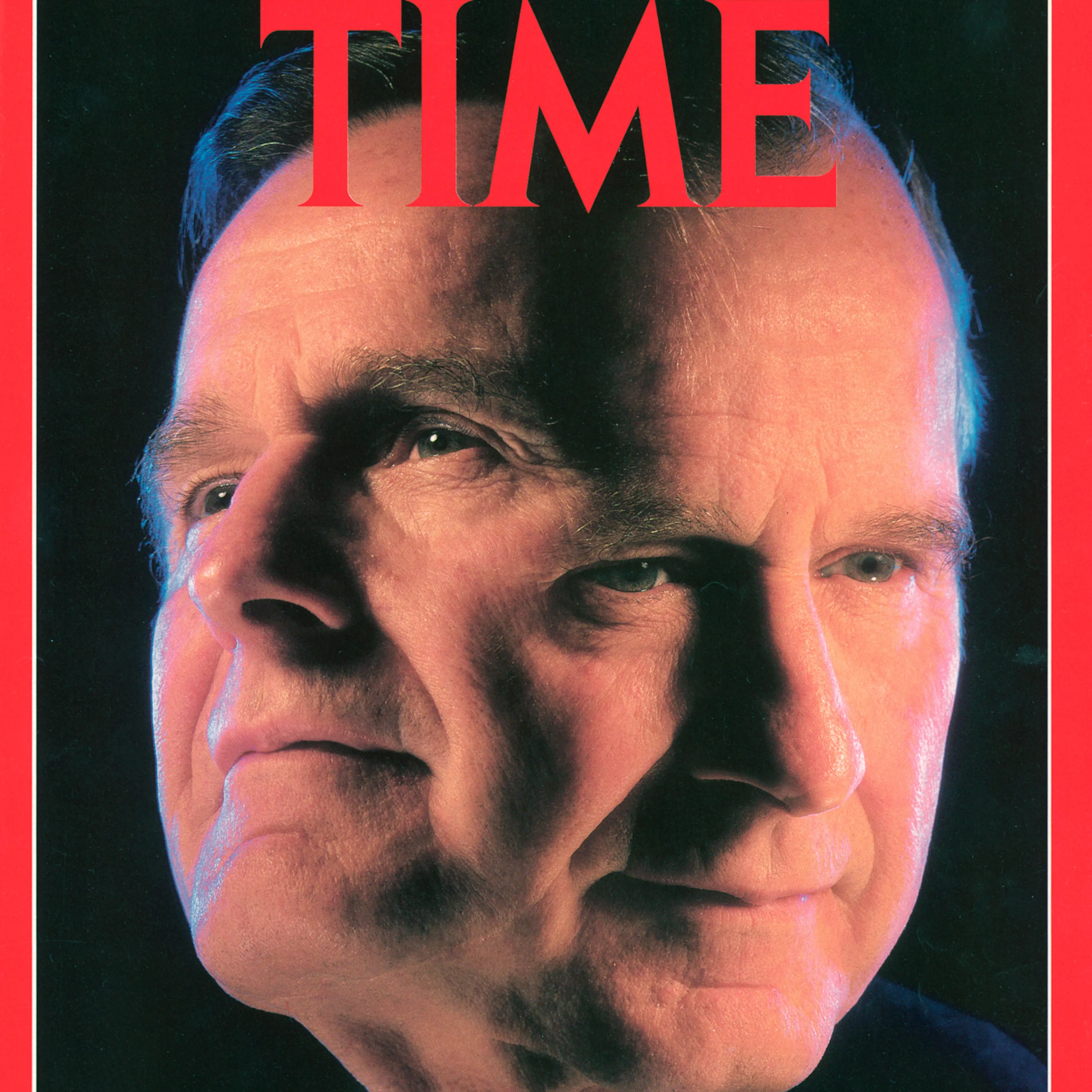 George H.W. Bush, Men of the Year, on the Jan. 7, 1991, cover of TIME. Cover photo by Gregory Heisler.