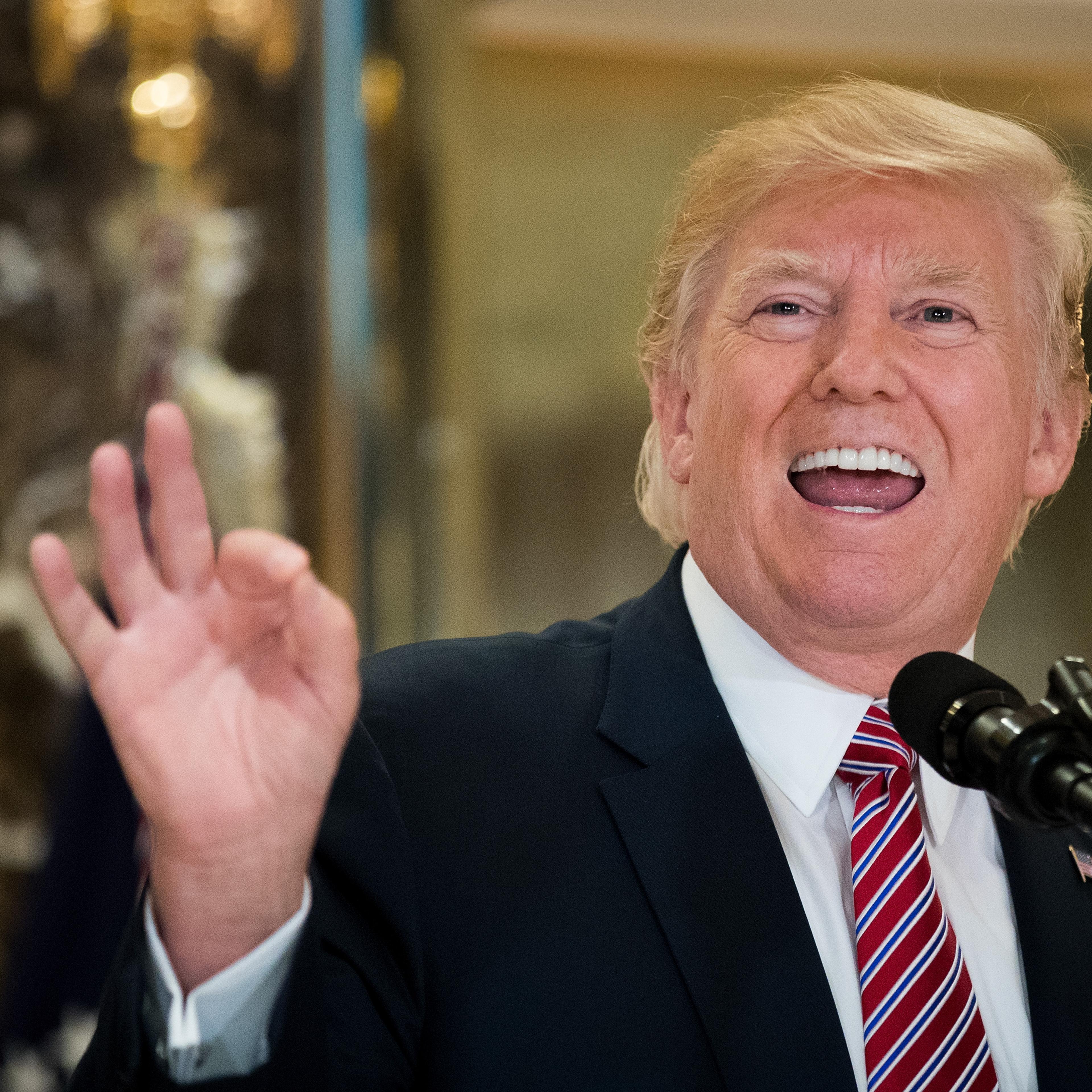 President Trump Speaks On Infrastructure Meeting Held At Trump Tower