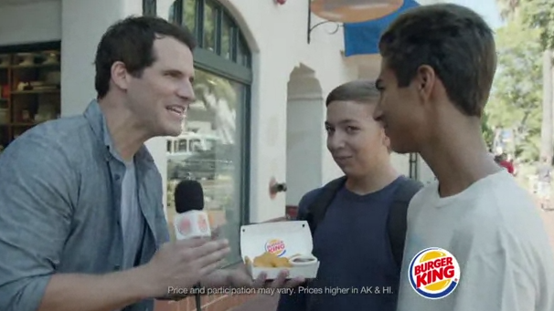 Man yells at two teens in Burger King ad