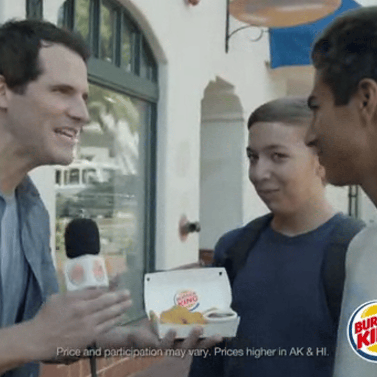 Man yells at two teens in Burger King ad