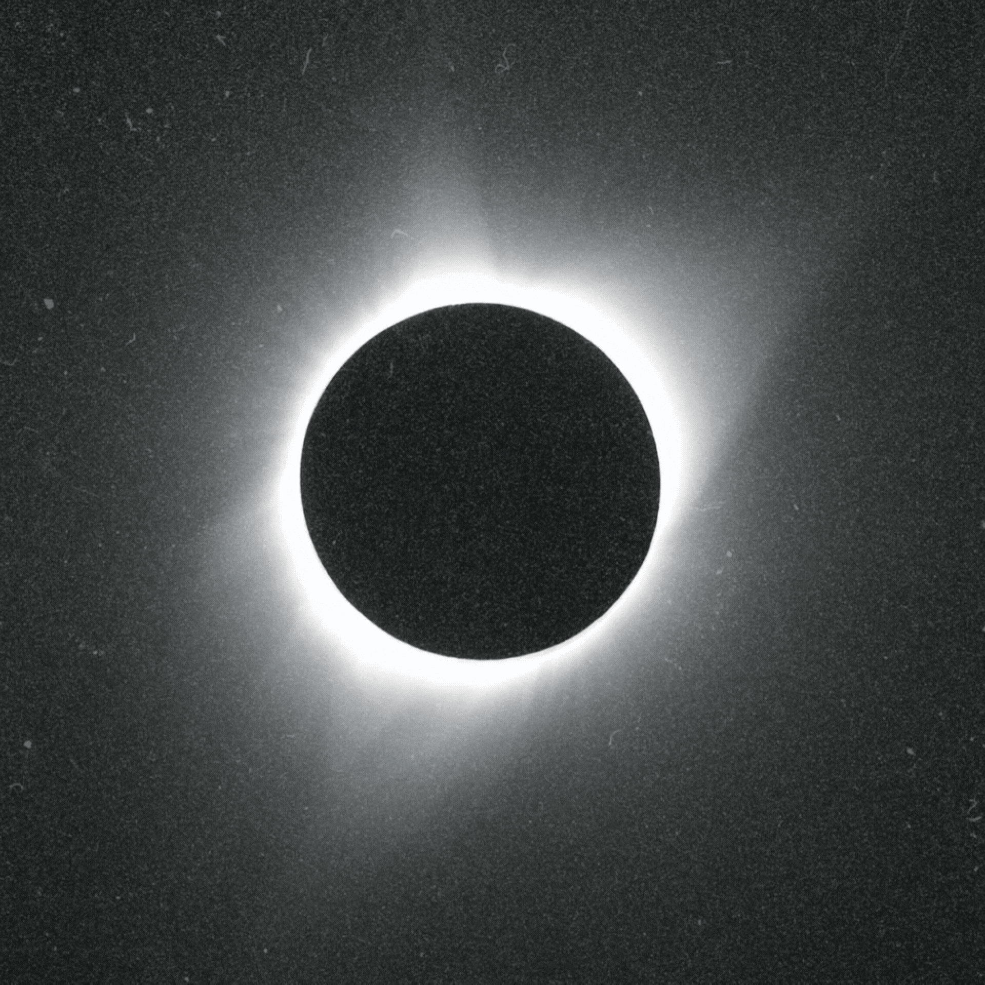 A cloud covering a solar eclipse