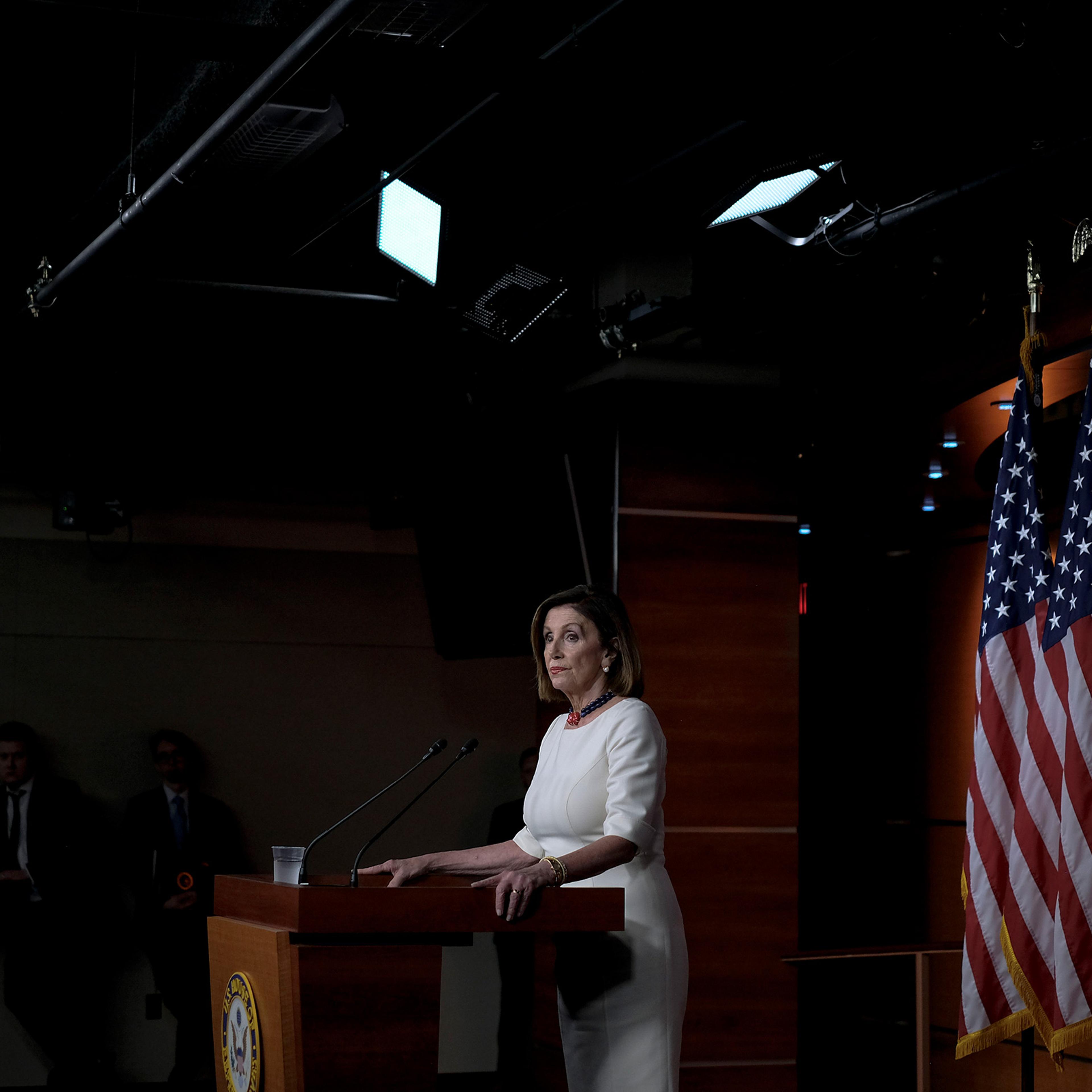 Speaker Nancy Pelosi speaks to reporters on starting the impeachment inquiry during a press conference at the Capitol in Washington, D.C. on Sept. 26, 2019.