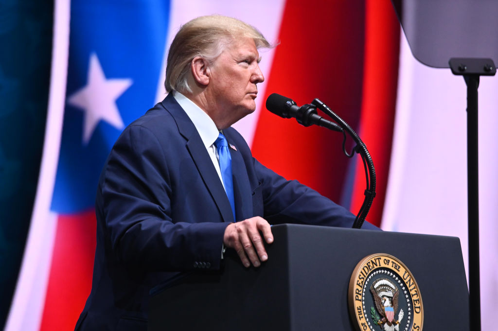 President Donald Trump Speaks At Israeli American Council