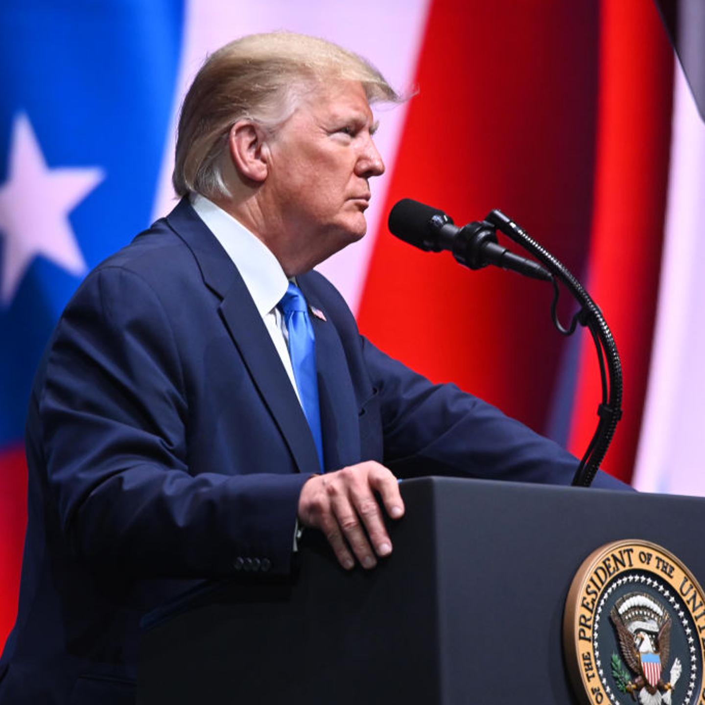 President Donald Trump Speaks At Israeli American Council