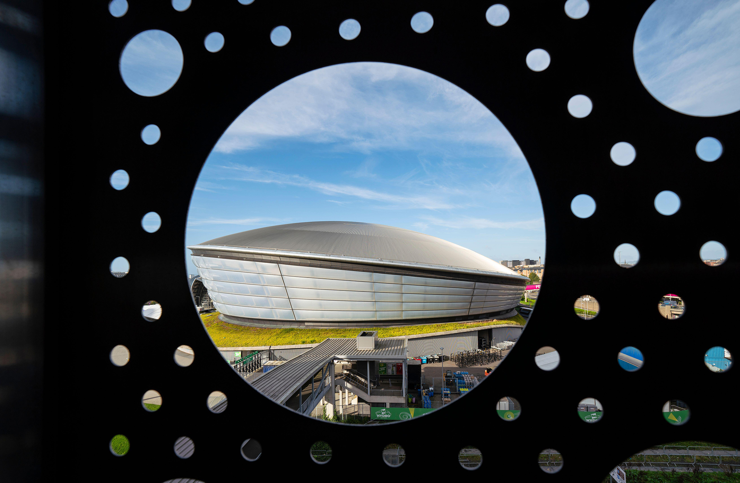 The Ovo Hydro, a venue for COP26, on Oct. 21 in Glasgow.