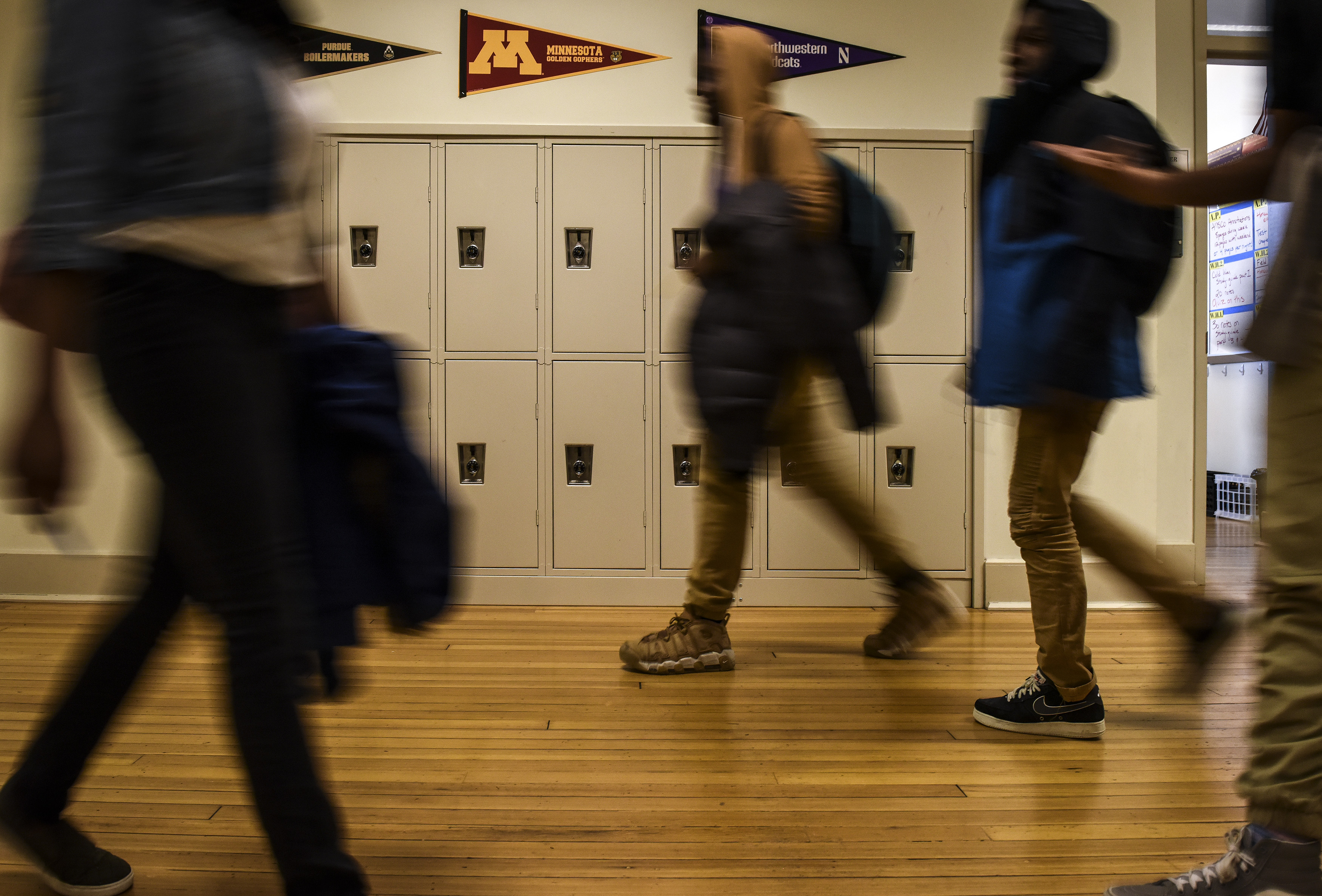 Cardozo high school students who don't use their lockers in Washington, DC.